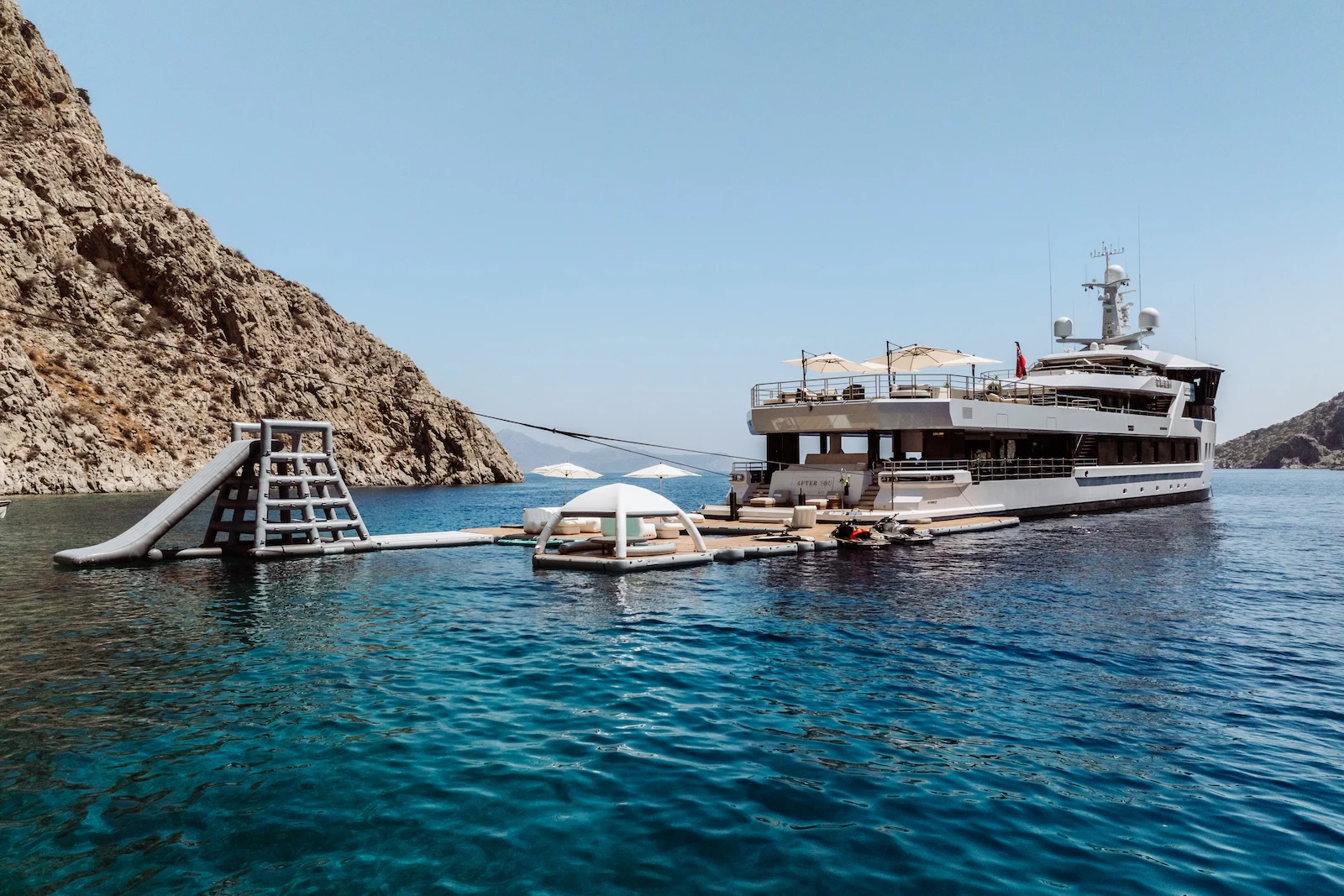 a boat in the water aboard AFTER YOU Yacht for Charter