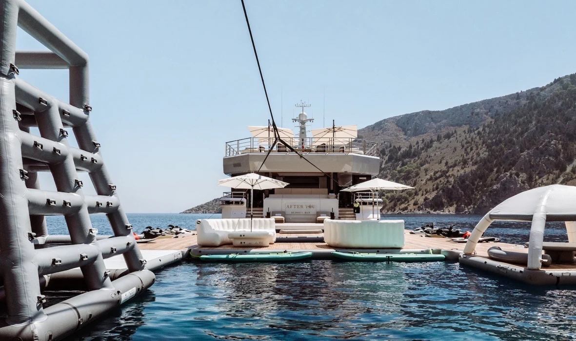 a building on a dock aboard AFTER YOU Yacht for Charter