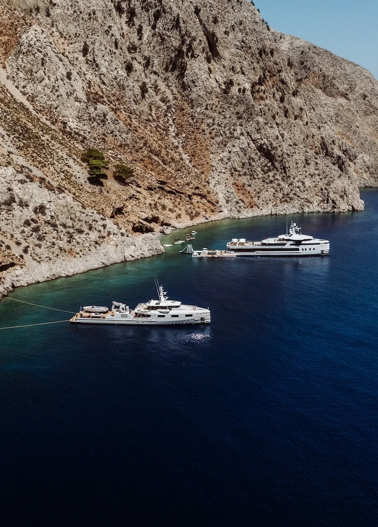 a group of boats in the water aboard AFTER YOU Yacht for Charter