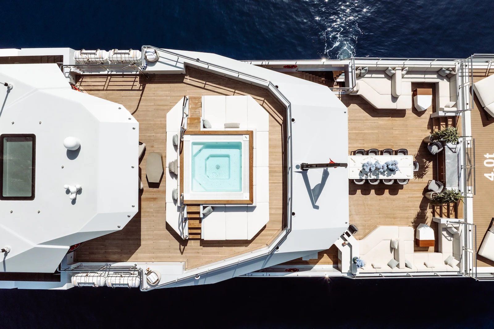 a house with a window and a door aboard AFTER YOU Yacht for Charter