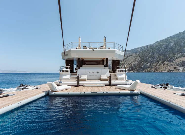 a boat on the water aboard AFTER YOU Yacht for Charter