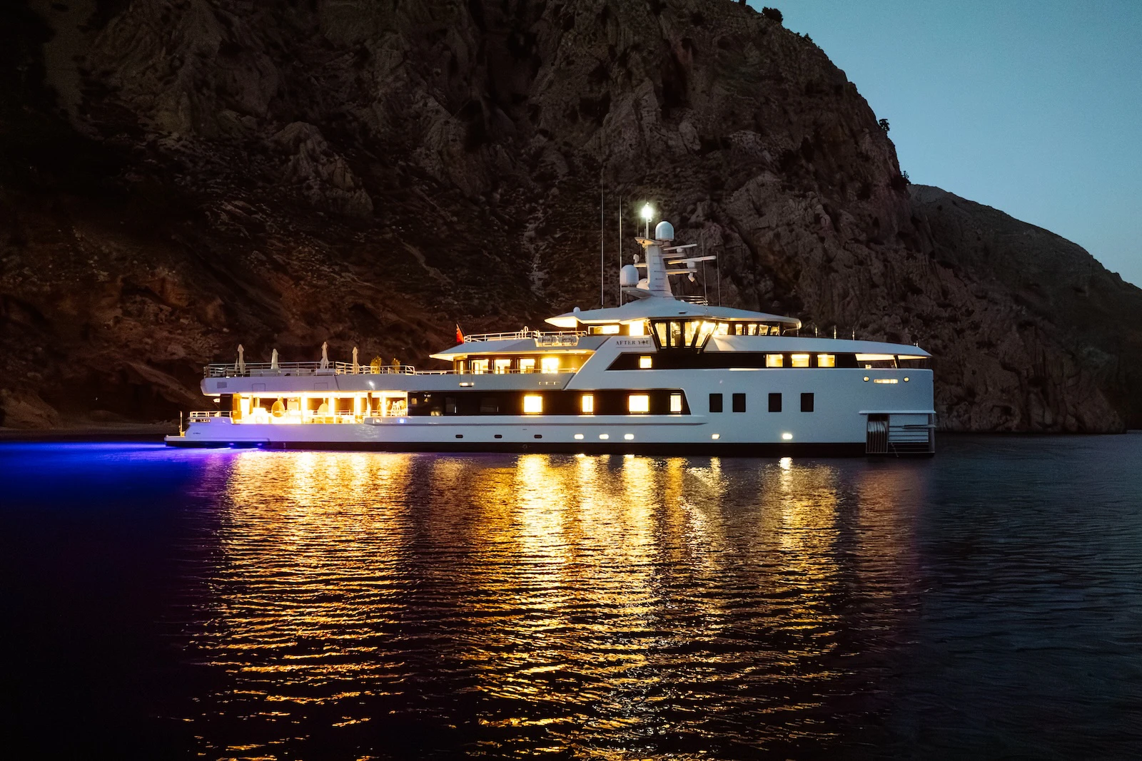 a large boat in the water aboard AFTER YOU Yacht for Charter