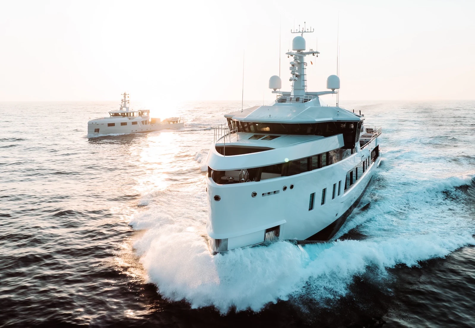 a couple of boats in the ocean aboard AFTER YOU Yacht for Charter