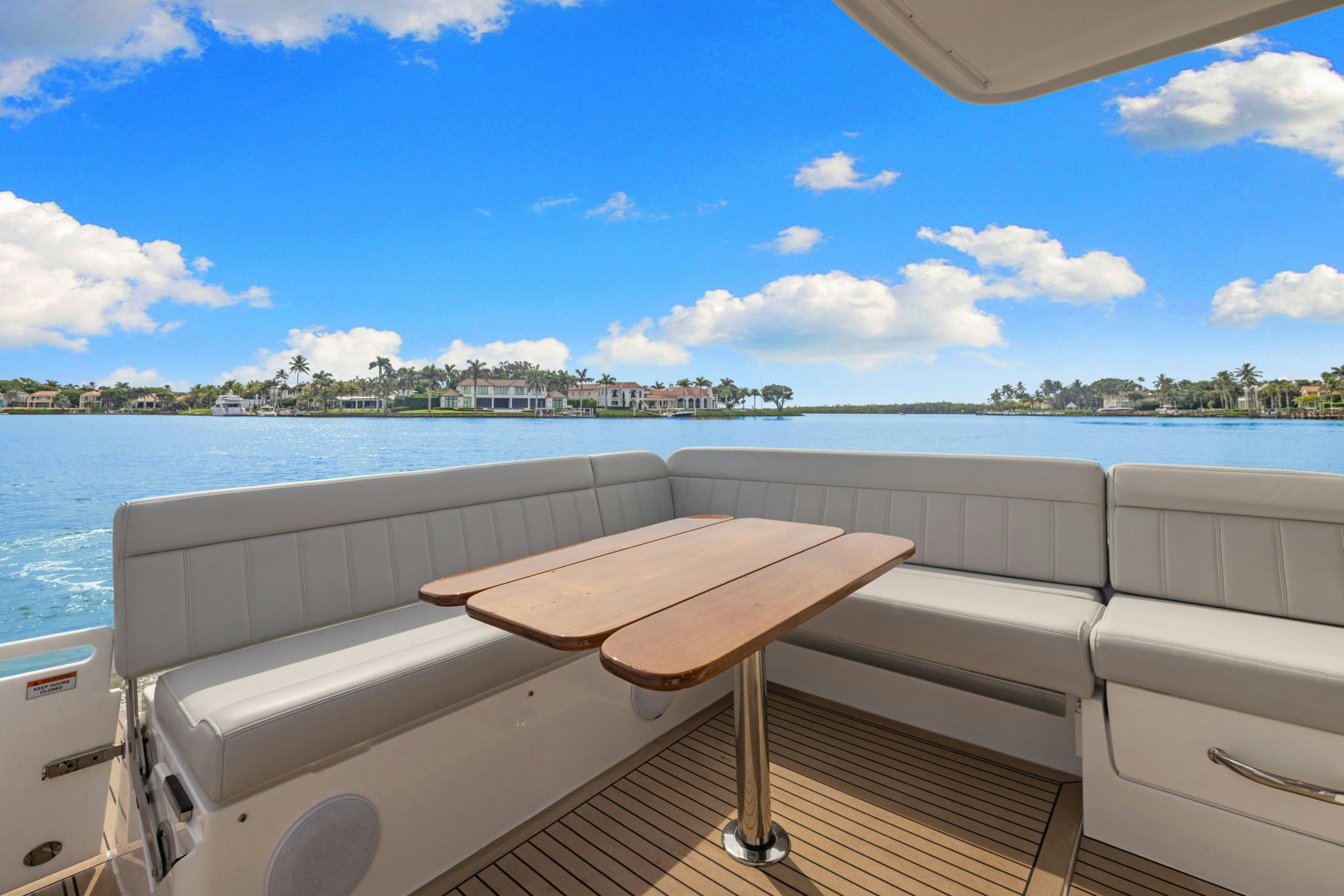 a table on a boat aboard ANNABELLE Yacht for Sale