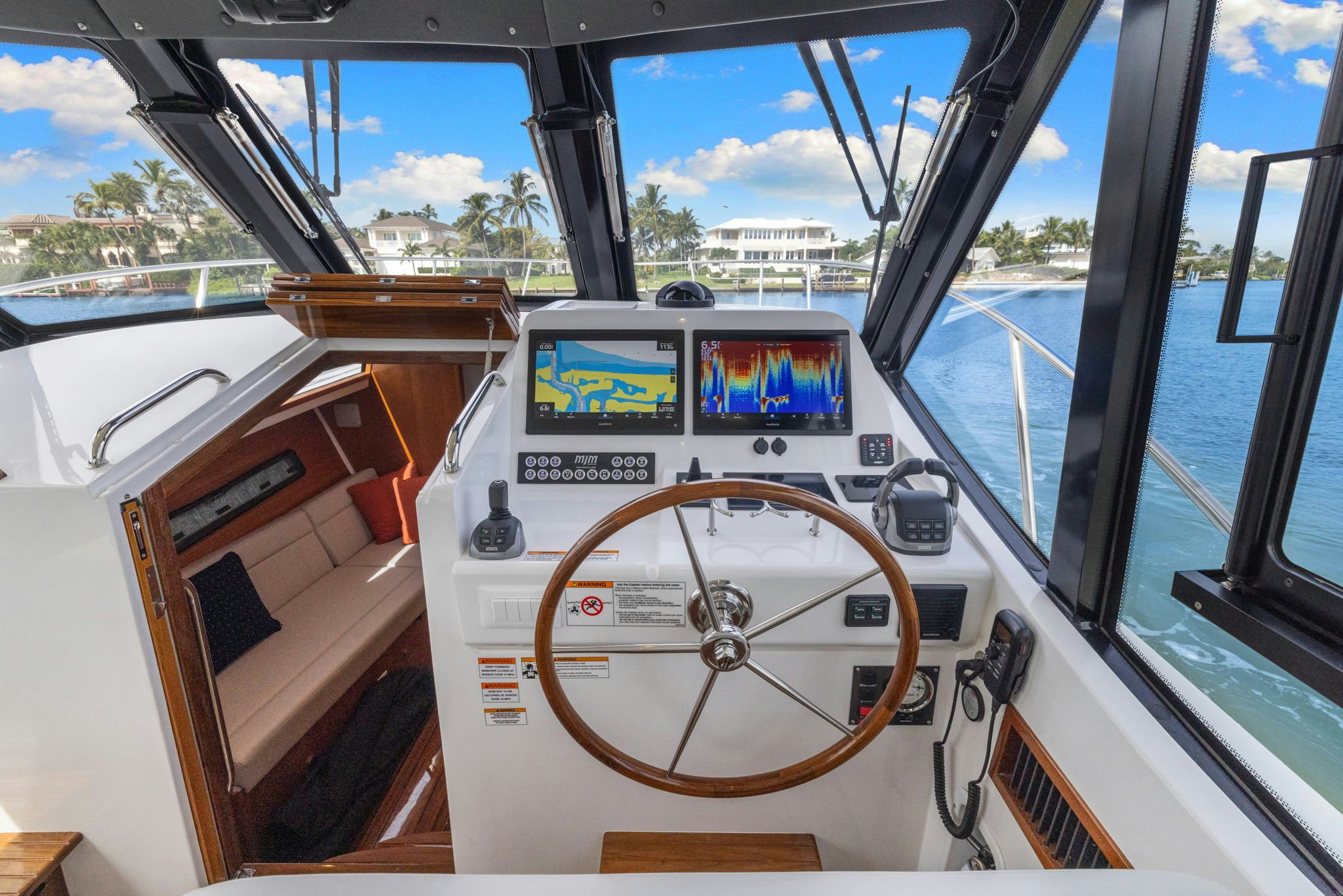 a view of a boat from inside a boat aboard ANNABELLE Yacht for Sale