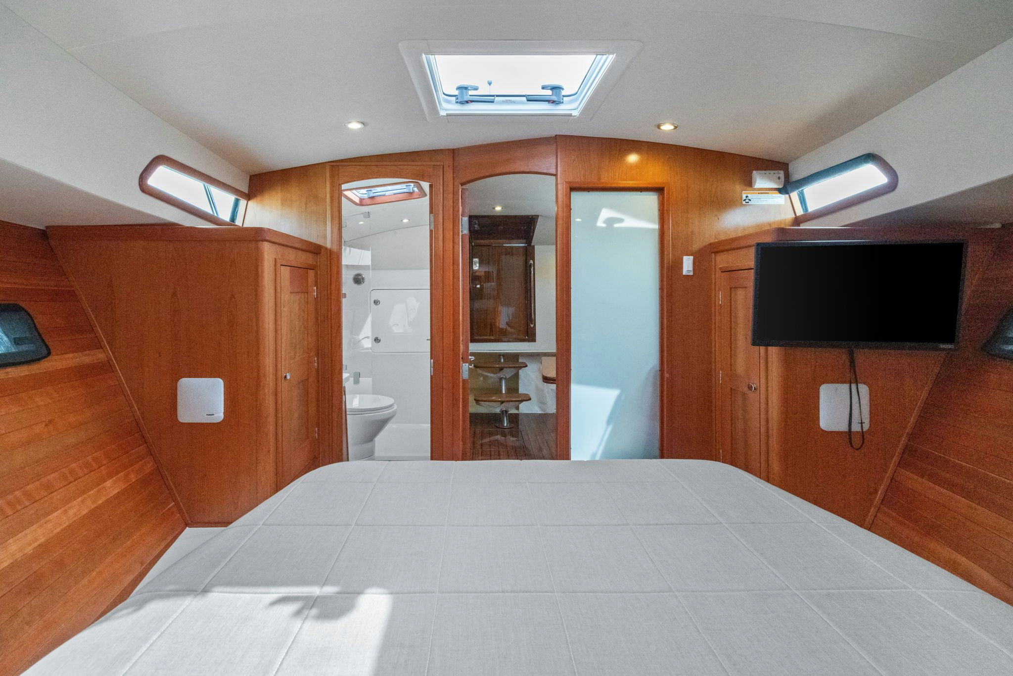 a bathroom with a large bathtub aboard ANNABELLE Yacht for Sale