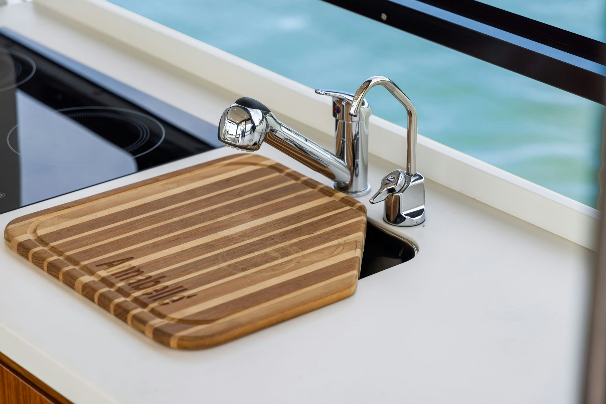 a book on a sink aboard ANNABELLE Yacht for Sale