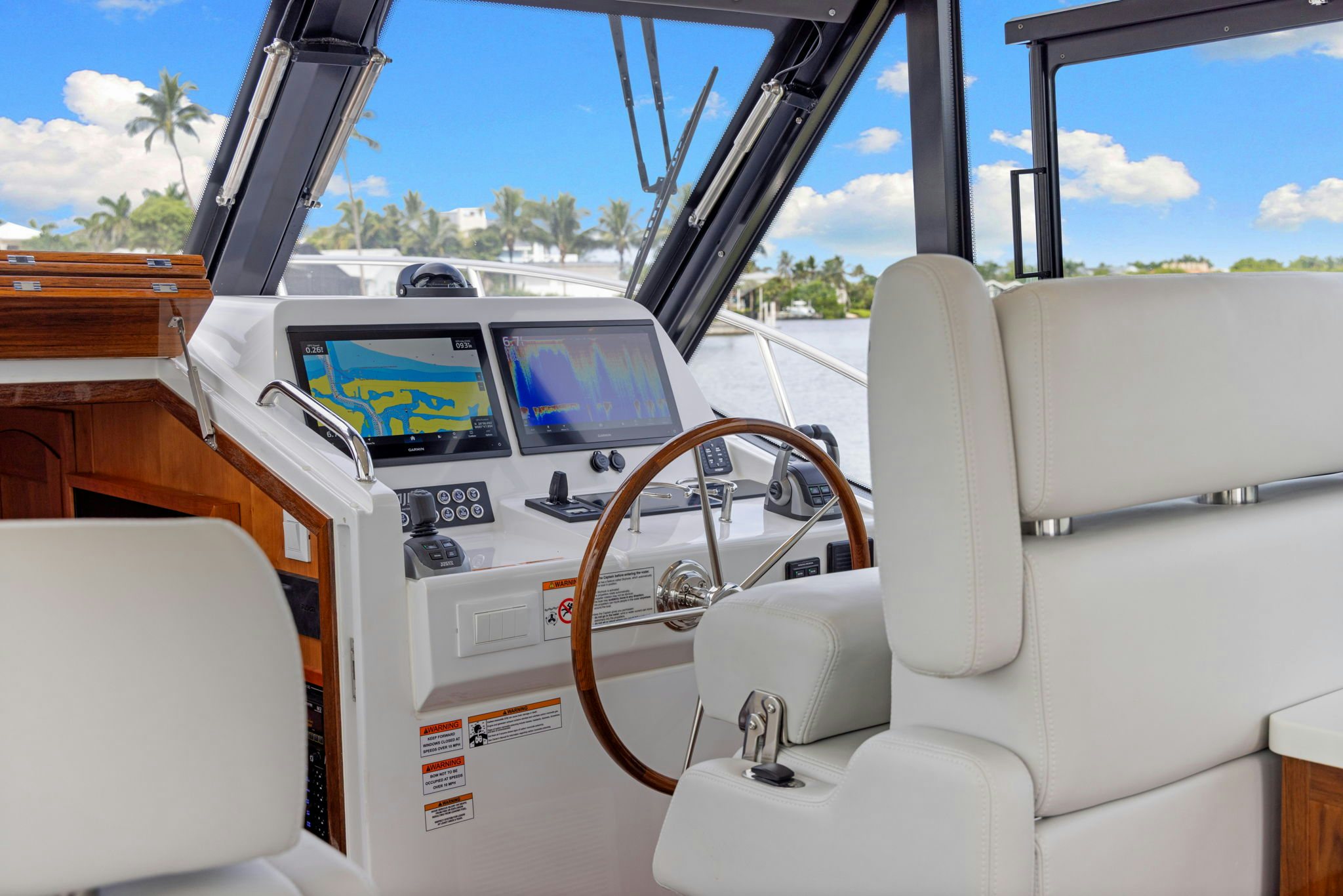 the inside of a car aboard ANNABELLE Yacht for Sale