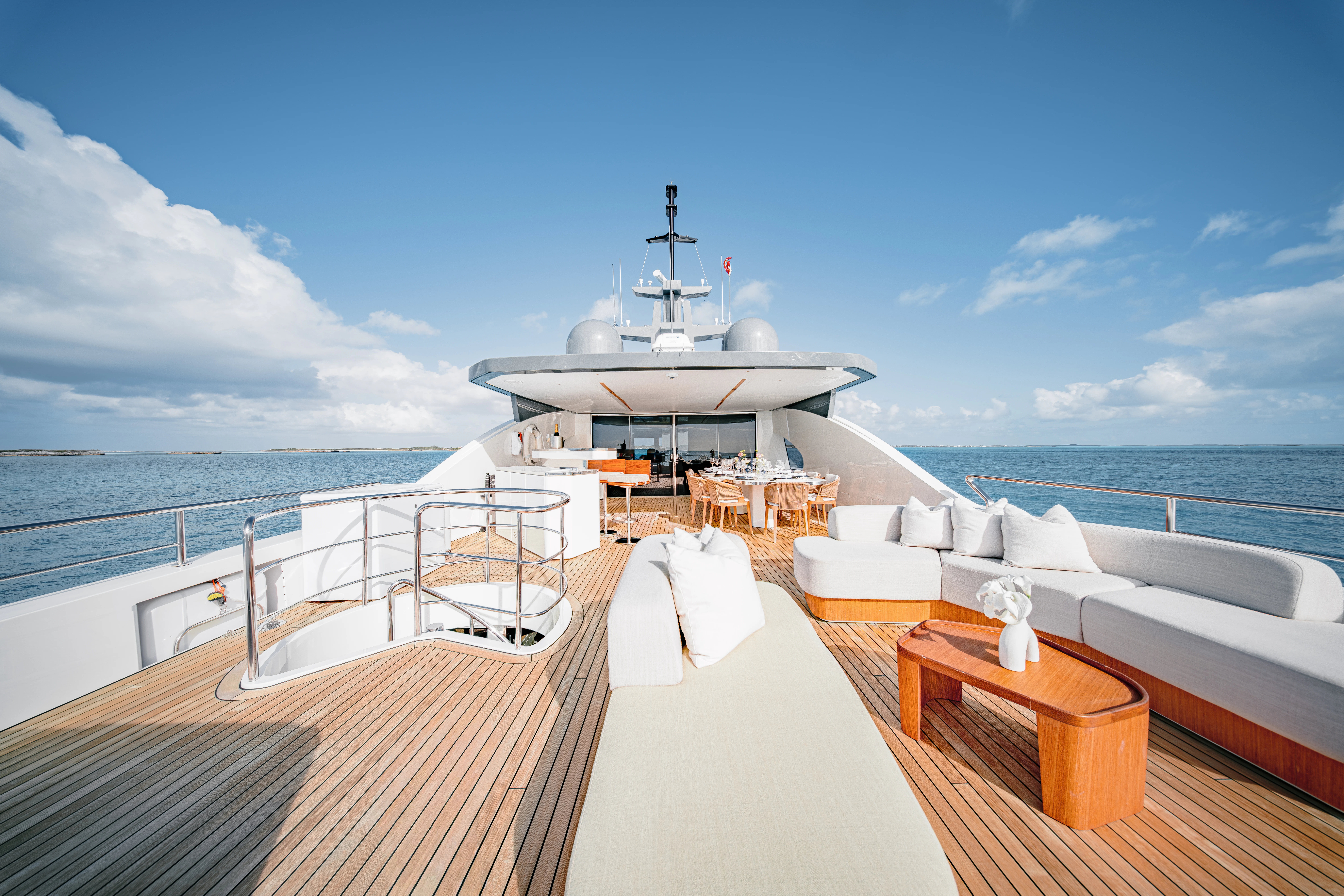 a boat on a body of water aboard PROPOSITION Yacht for Charter