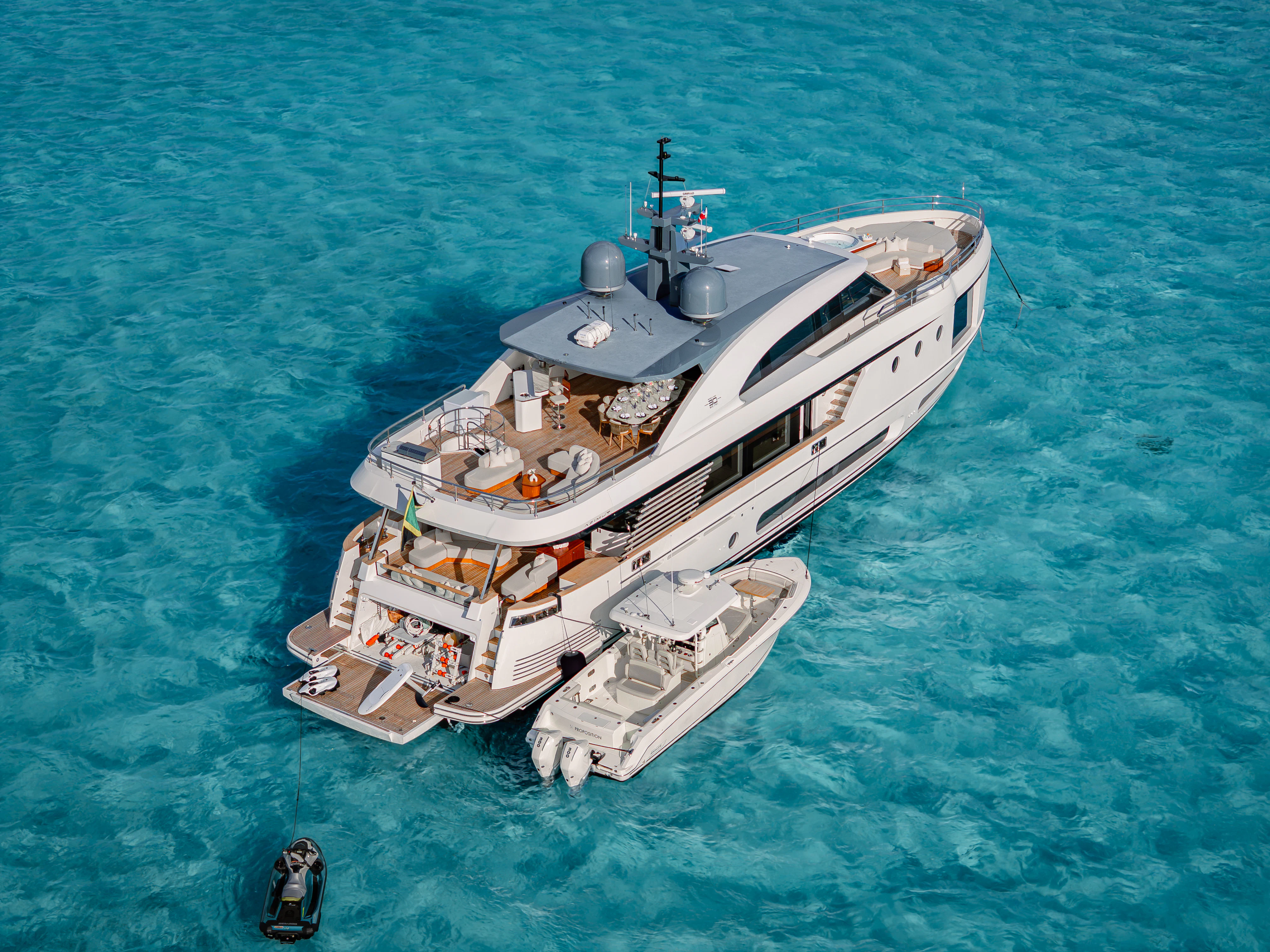 a boat in the water aboard PROPOSITION Yacht for Charter