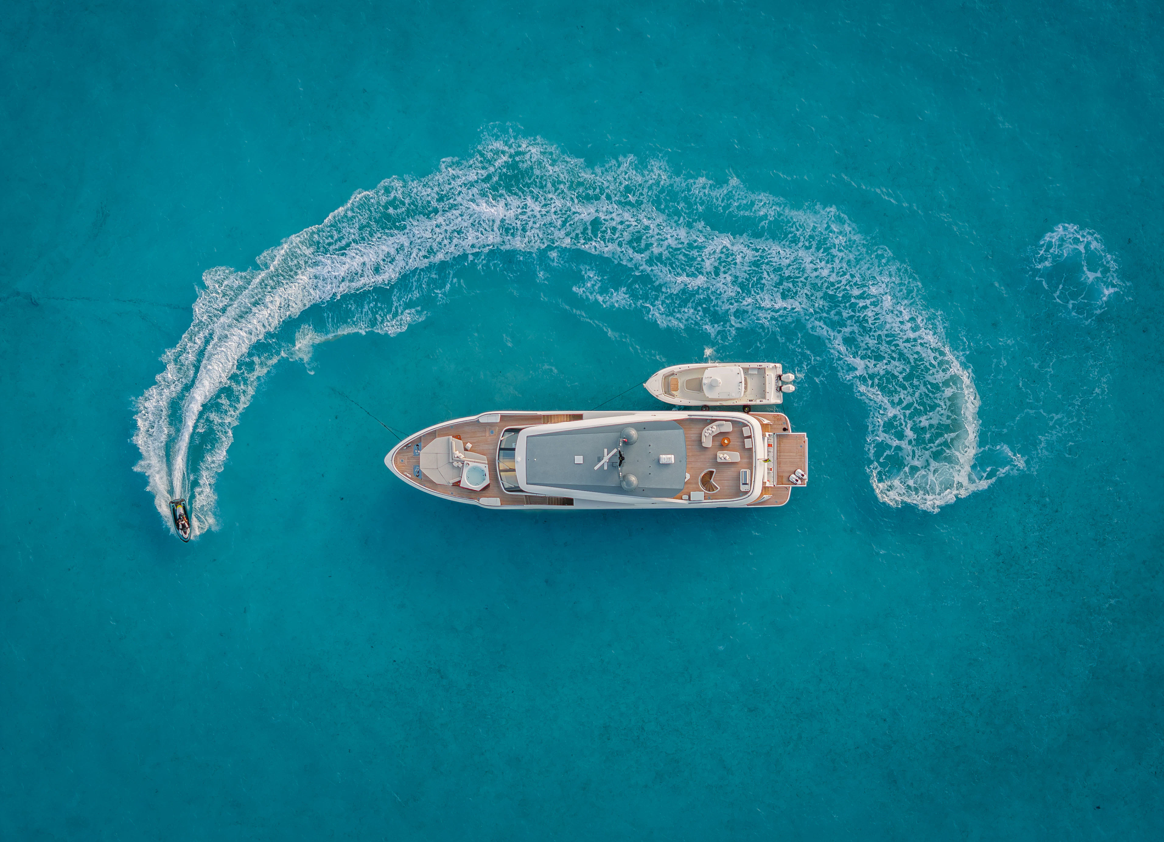 a ship in the water aboard PROPOSITION Yacht for Charter