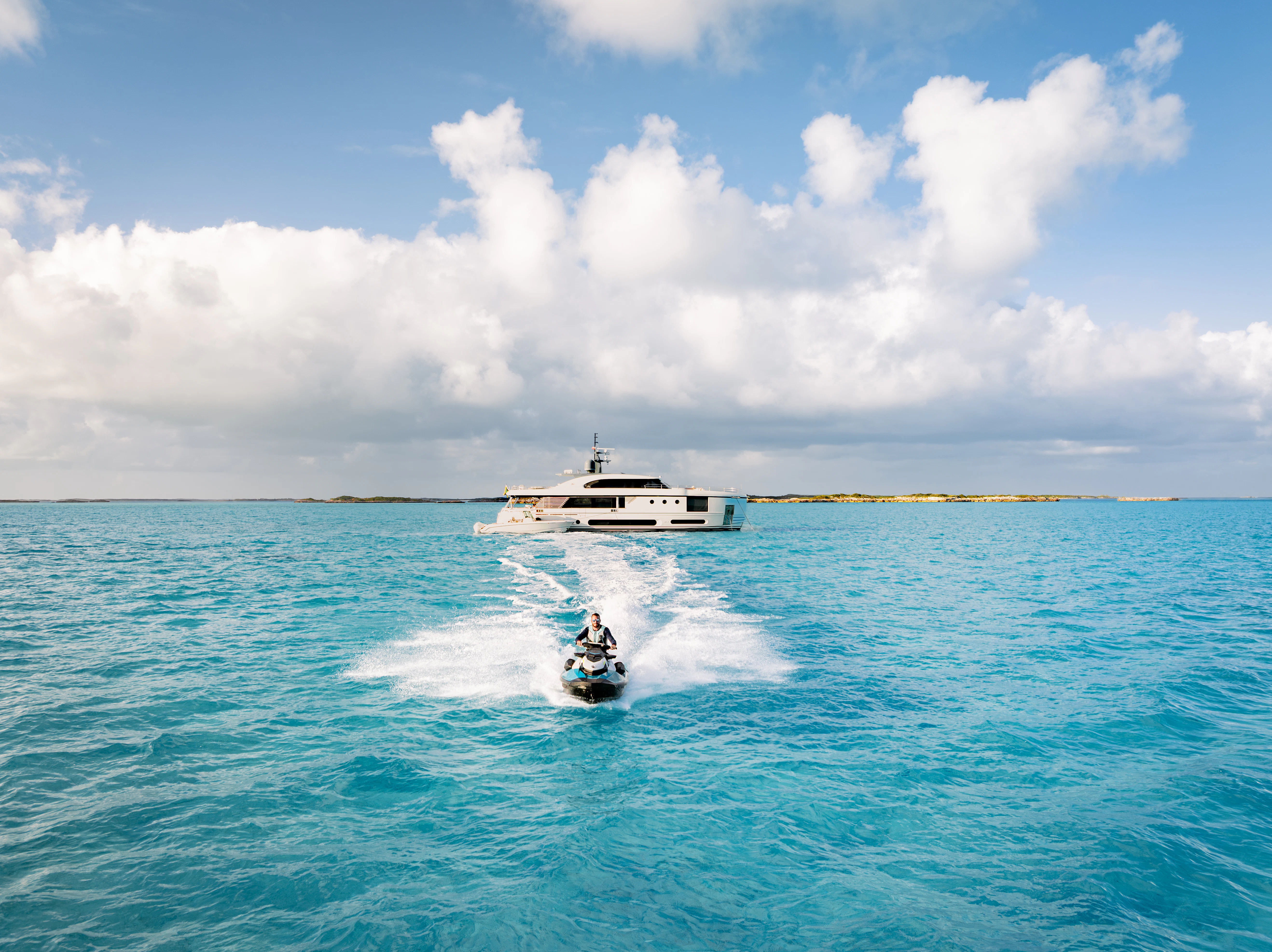 a boat on the water aboard PROPOSITION Yacht for Charter