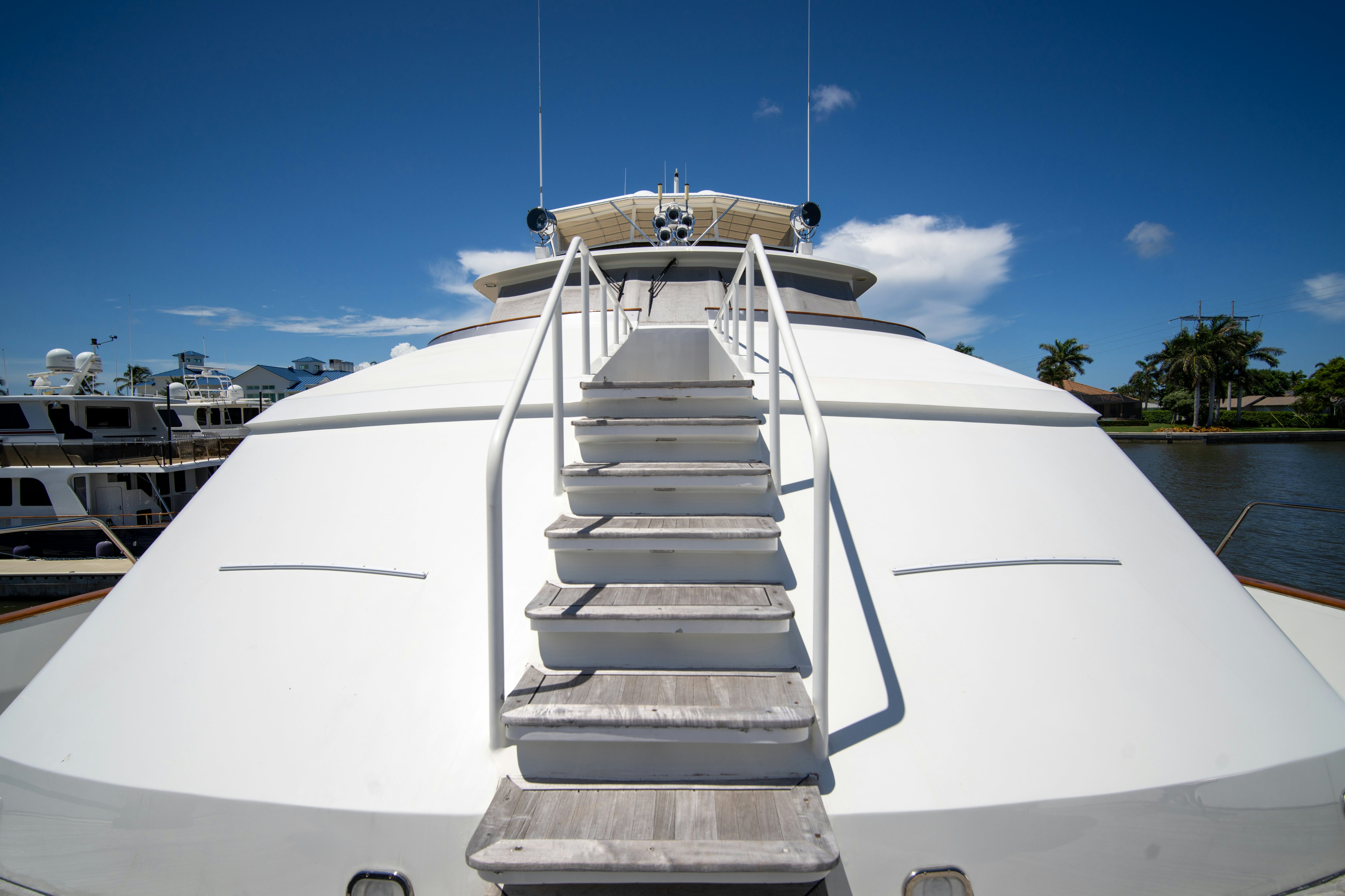 a boat with a staircase aboard FLYING DUTCHMAN Yacht for Sale