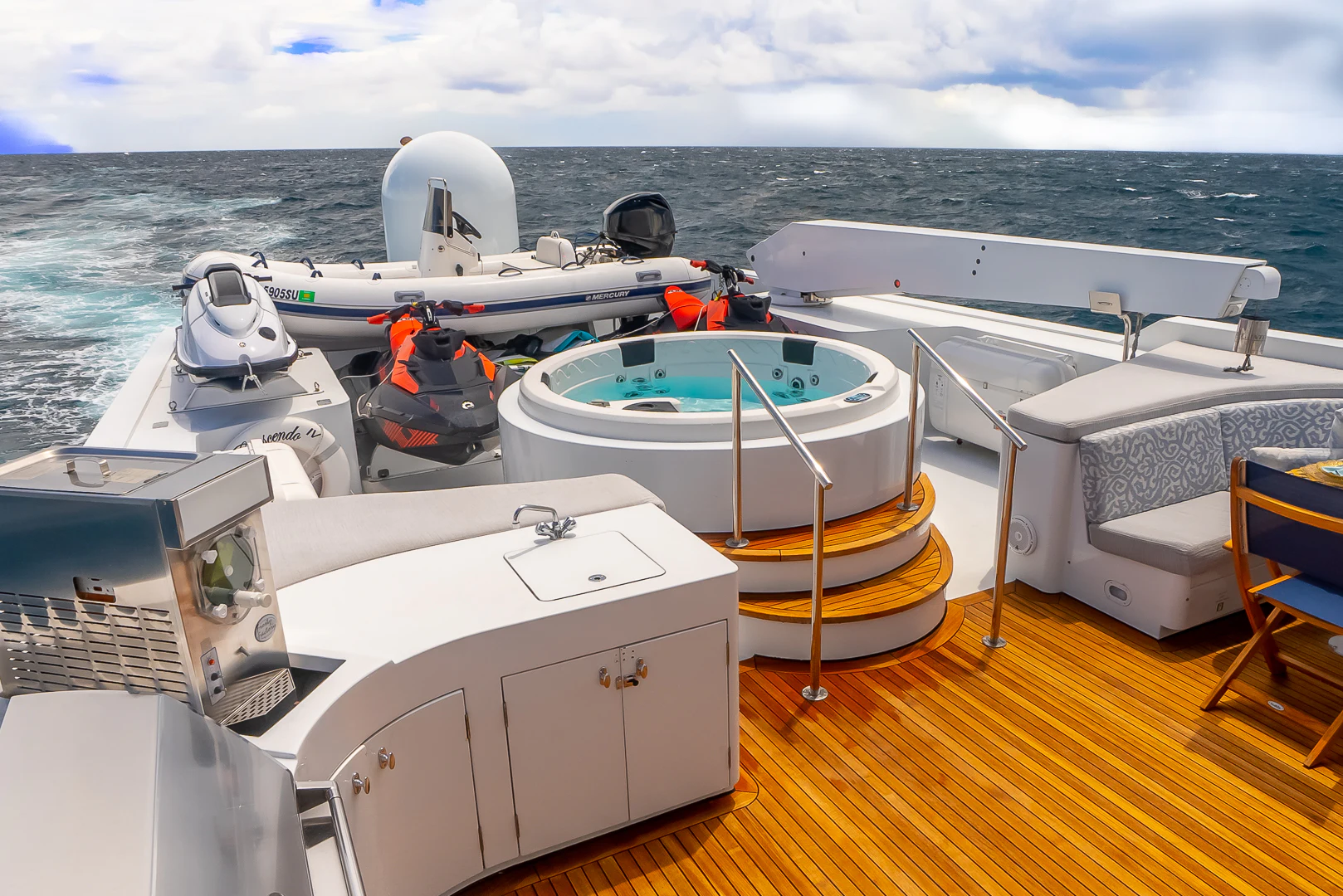 a boat on the water aboard GALE WINDS Yacht for Charter