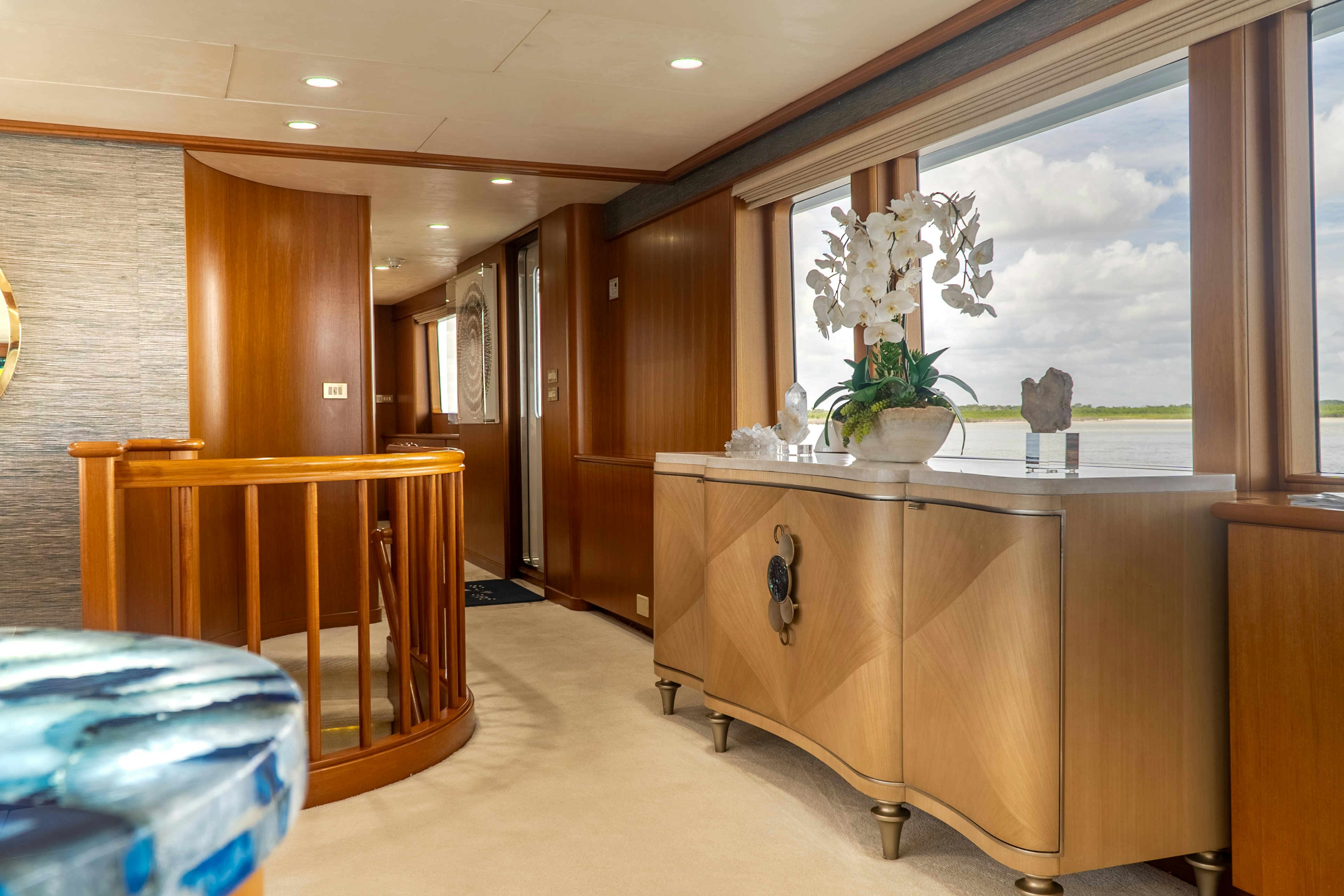 a room with a desk and a chair aboard GALE WINDS Yacht for Sale