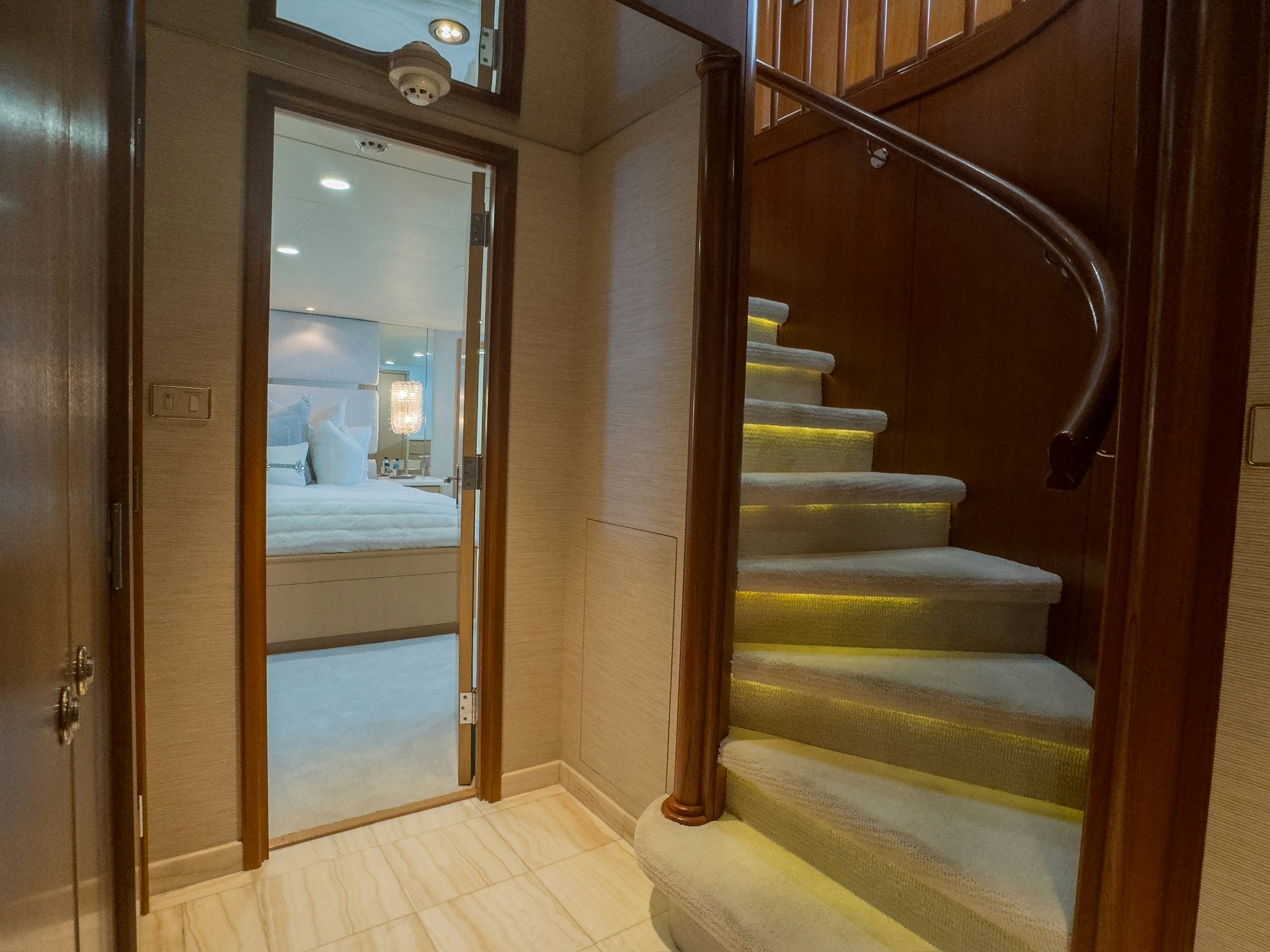 a door leading to a room aboard GALE WINDS Yacht for Sale
