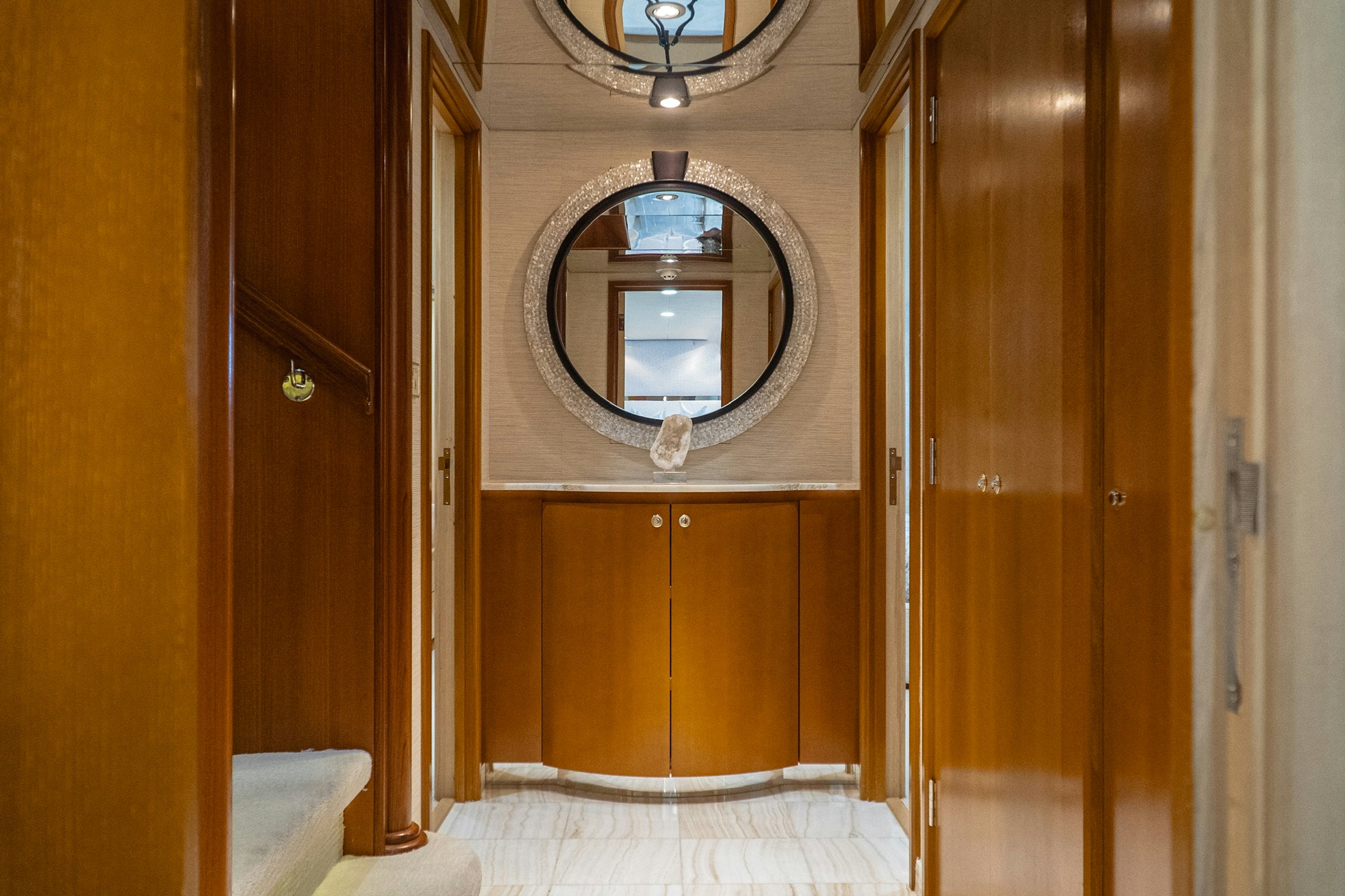 a mirror on a door aboard GALE WINDS Yacht for Sale