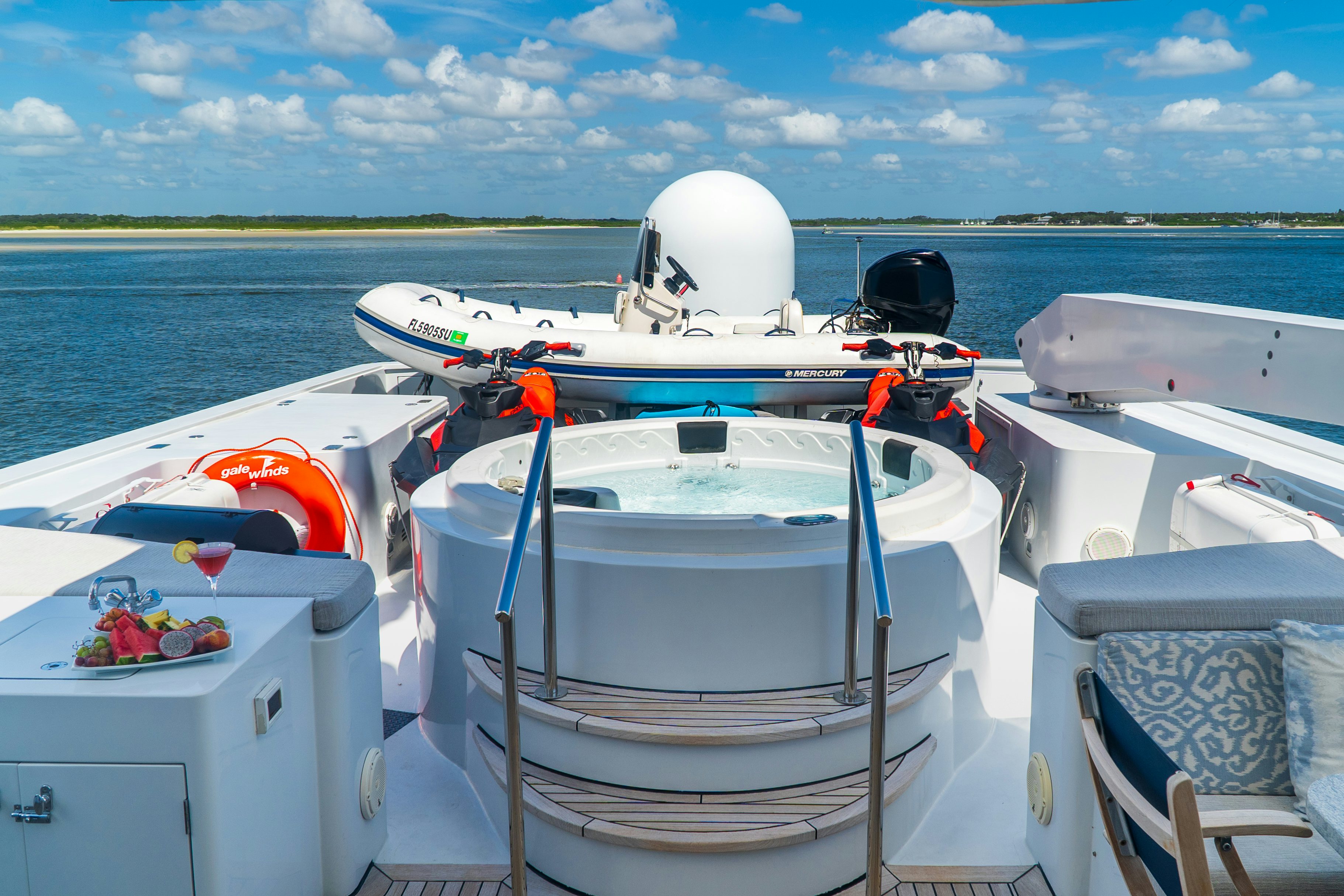 a boat on the water aboard GALE WINDS Yacht for Sale