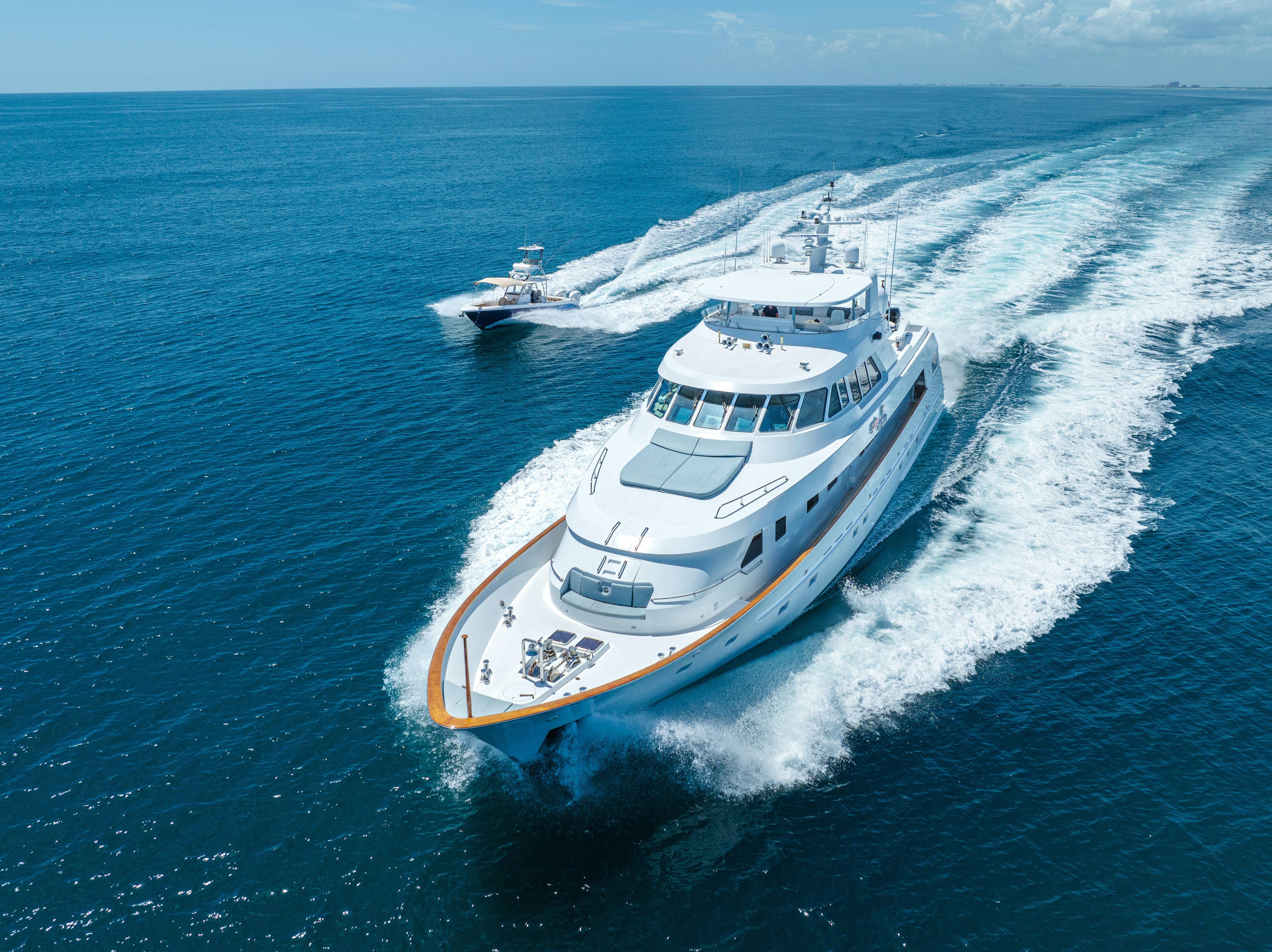 a ship in the water aboard GALE WINDS Yacht for Sale