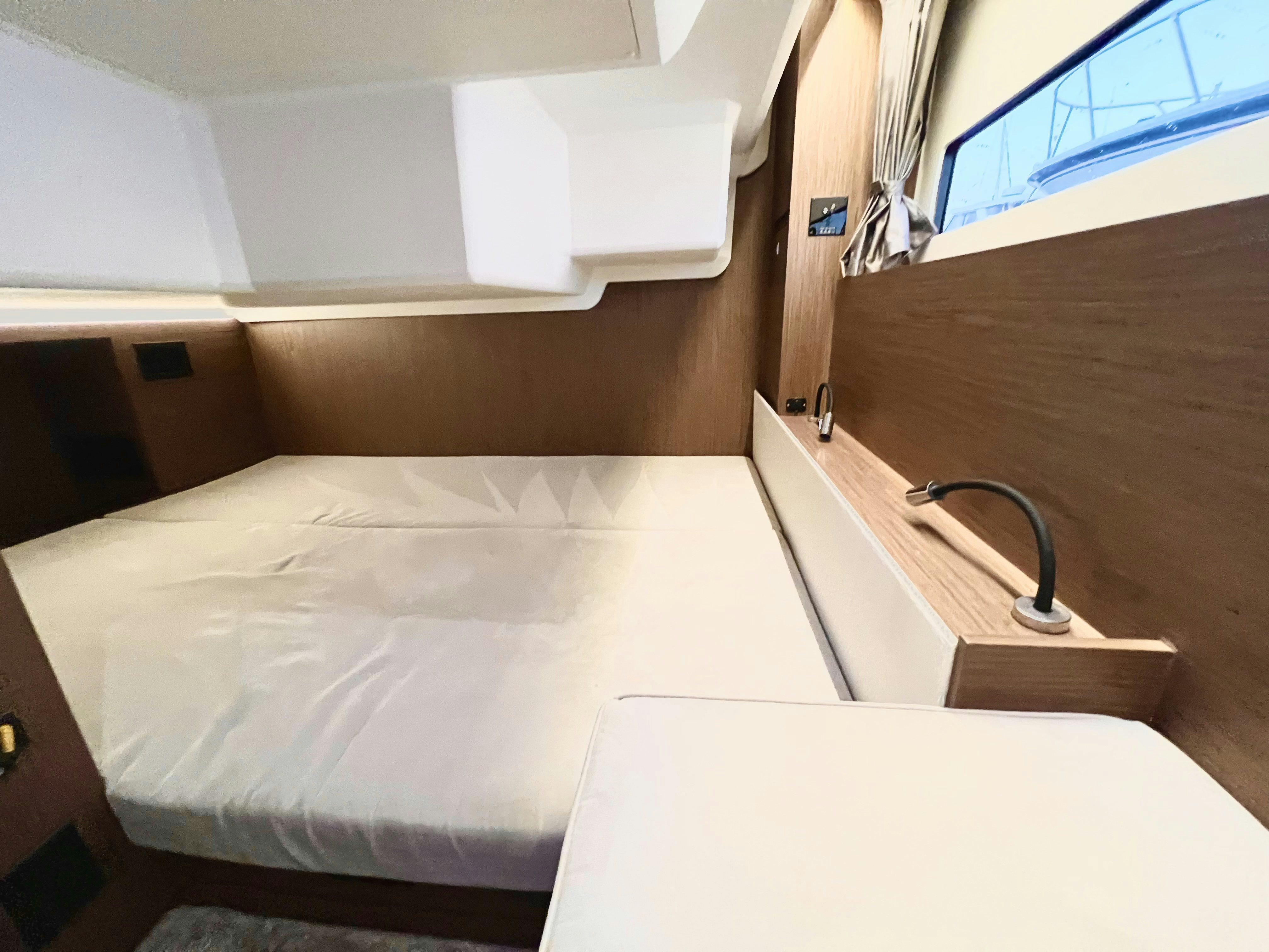 a bed in a room aboard SUMMER HOME Yacht for Sale