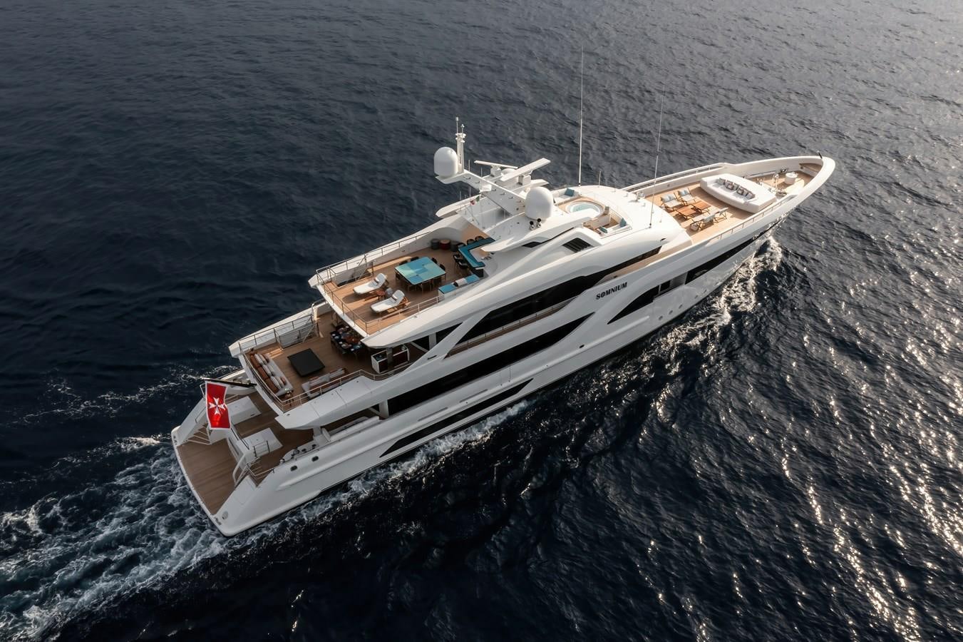 a boat on the water aboard SOMNIUM Yacht for Sale