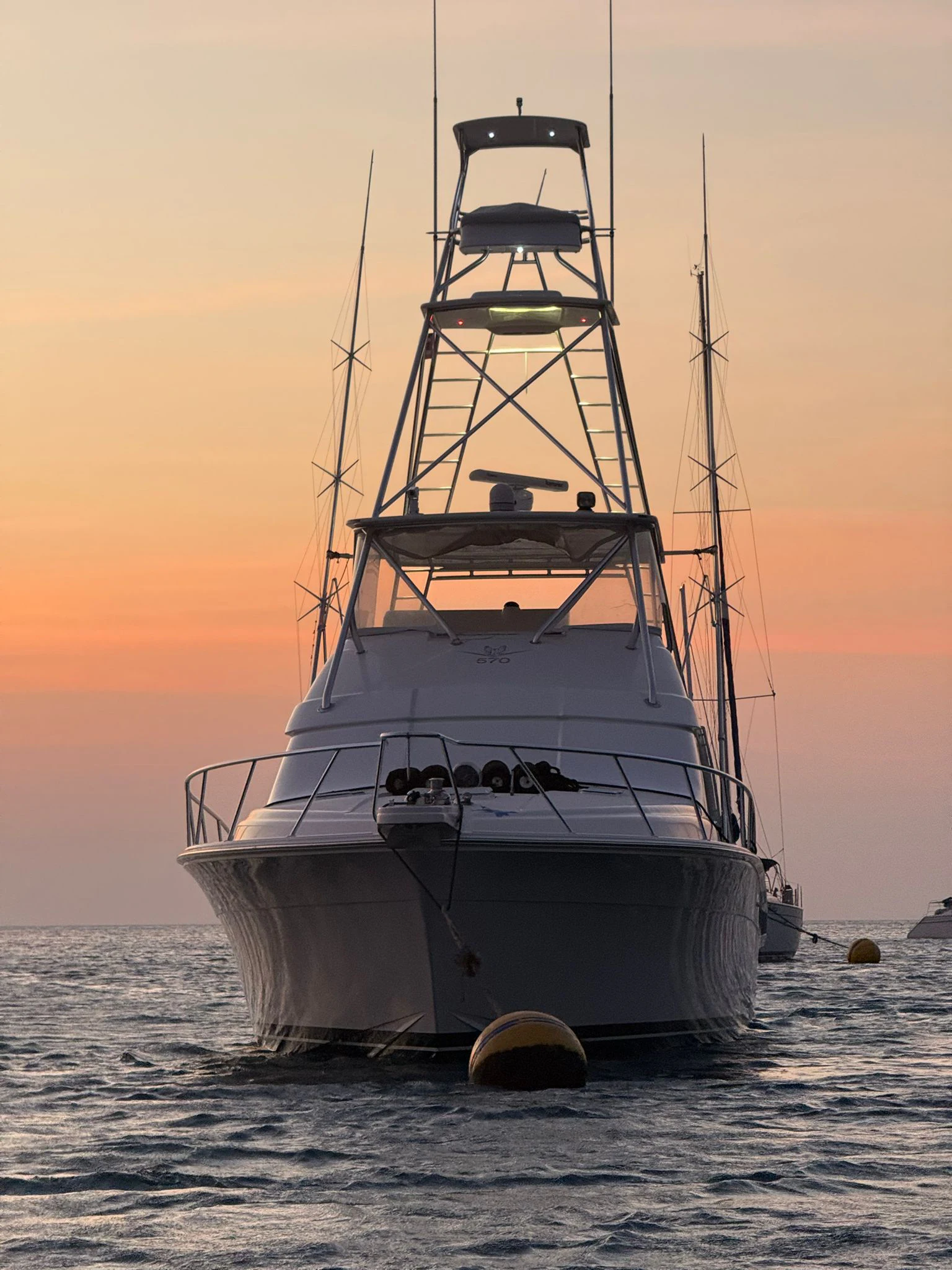 a large boat in the water aboard ISAKINDOFMAGIC Yacht for Sale