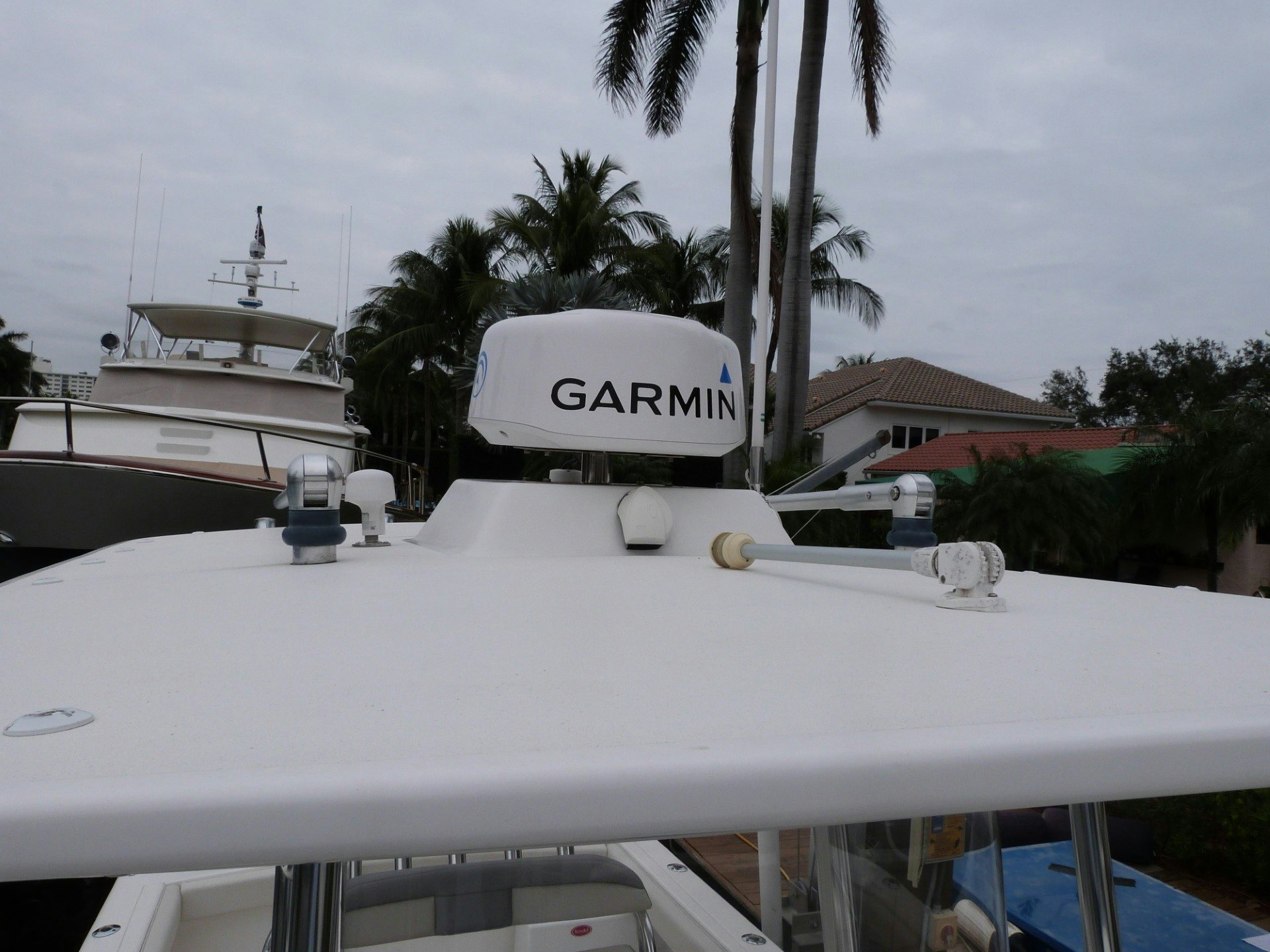 a boat with a sign on the front aboard T/t sally jo Yacht for Sale