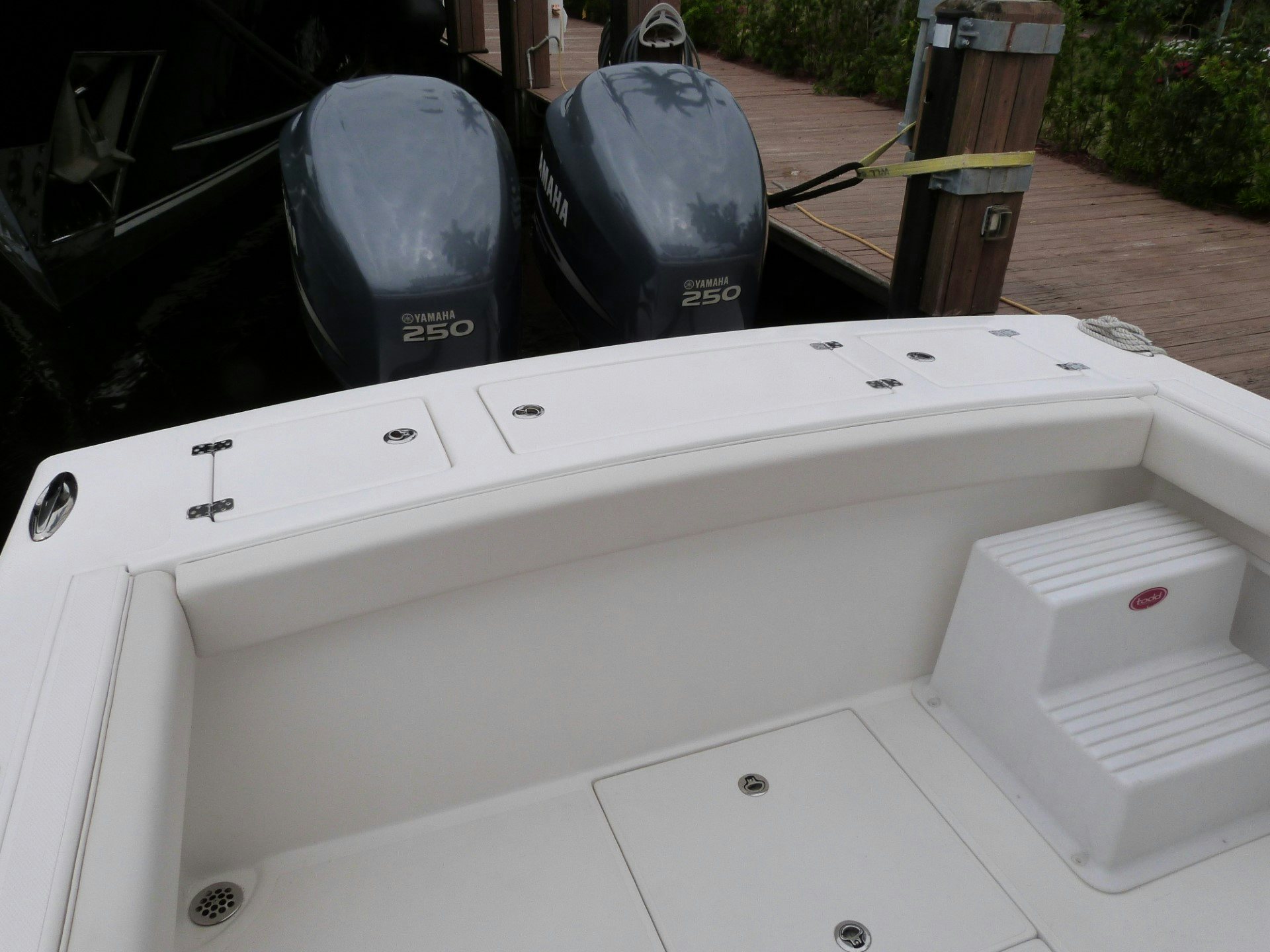 a white rectangular object with a black lid and a black cap on it aboard T/t sally jo Yacht for Sale