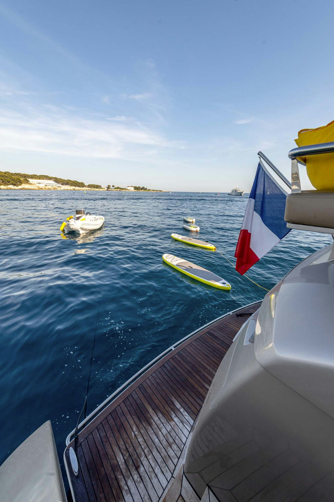 a group of boats on the water aboard QUANTUM Yacht for Charter