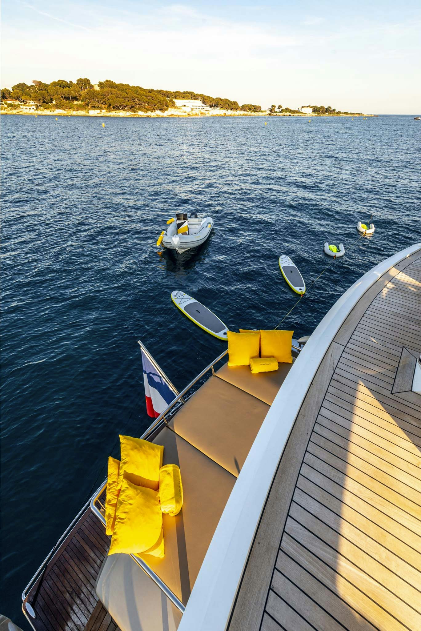 a boat on the water aboard QUANTUM Yacht for Charter