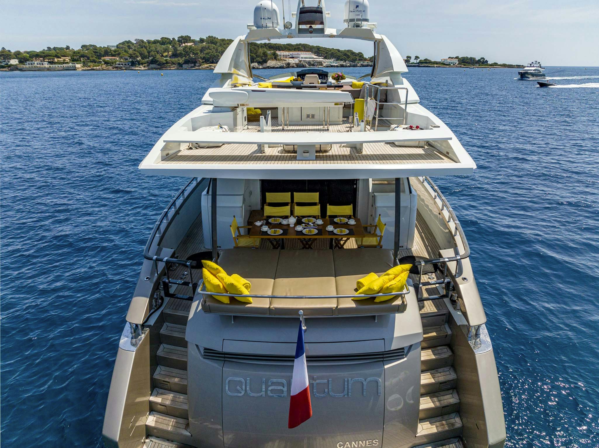 a boat on the water aboard QUANTUM Yacht for Sale