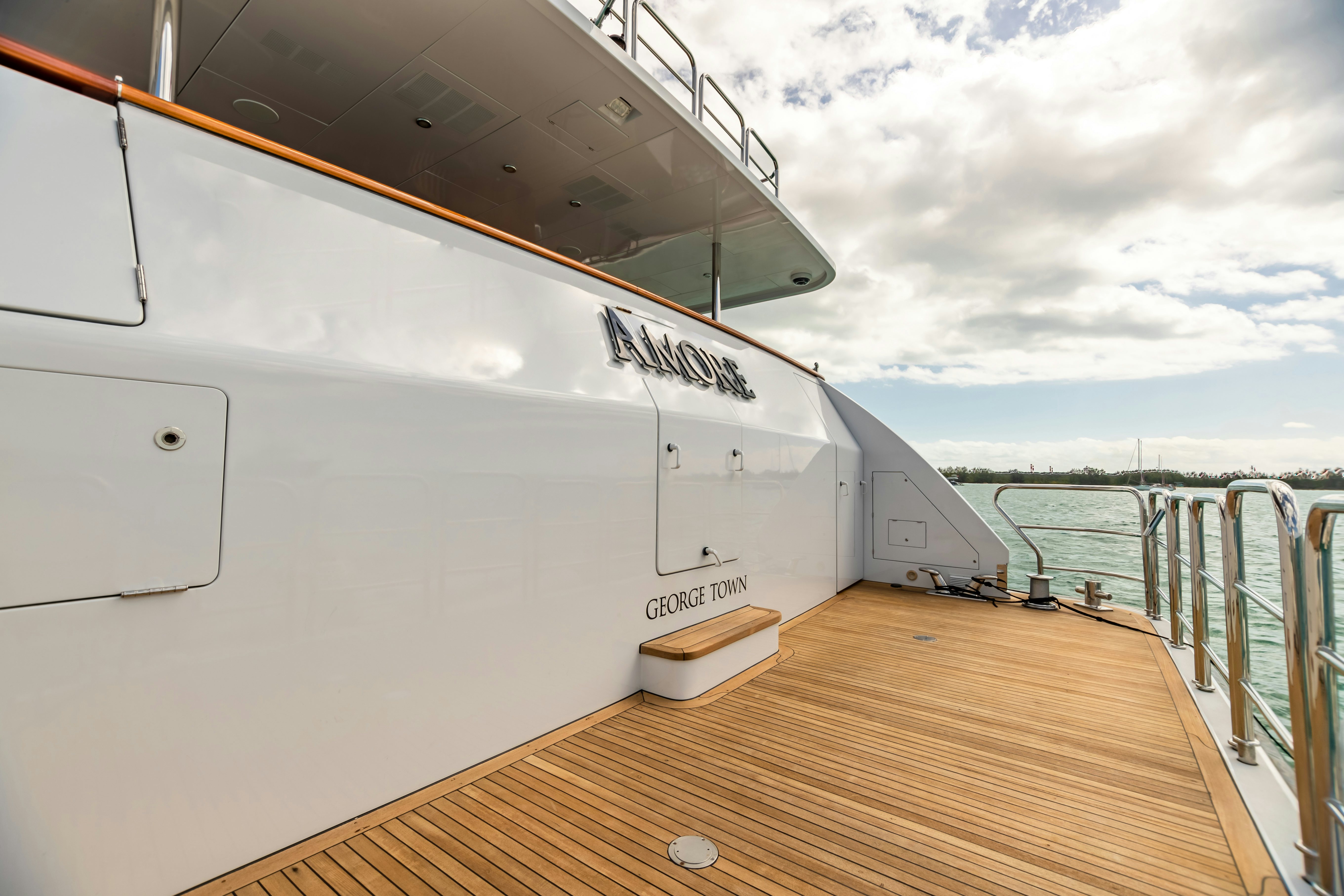 a boat on the water aboard AMORE Yacht for Charter