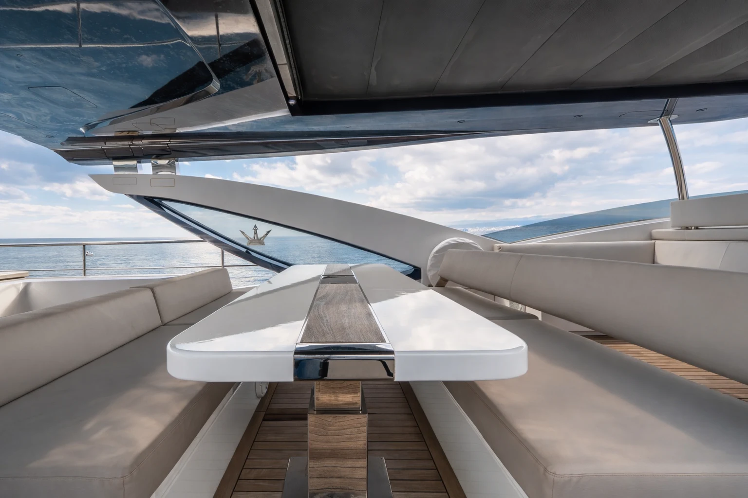 a view of the sea from the deck of a plane aboard ZALANKA Yacht for Sale