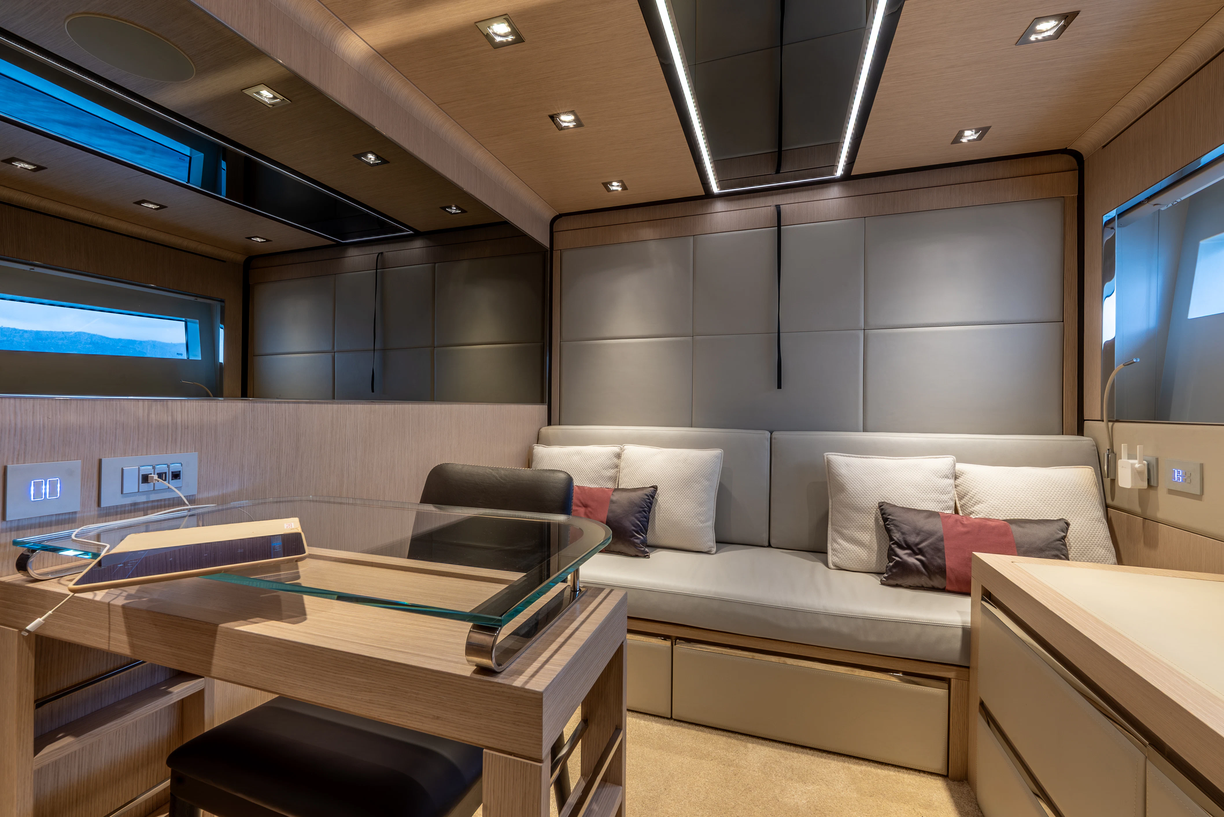 a room with a couch and a table aboard ZALANKA Yacht for Sale