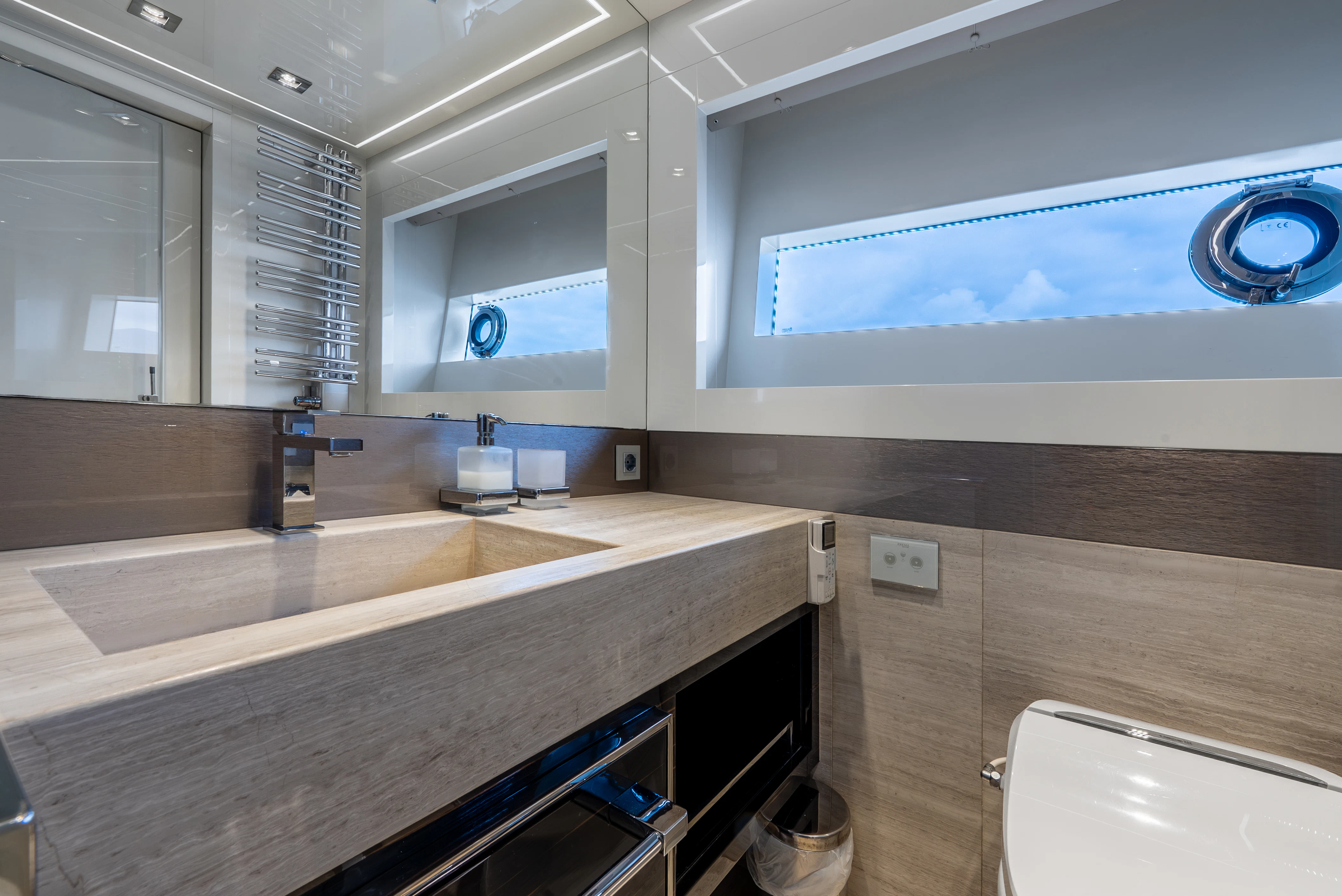 a kitchen with a countertop aboard ZALANKA Yacht for Sale