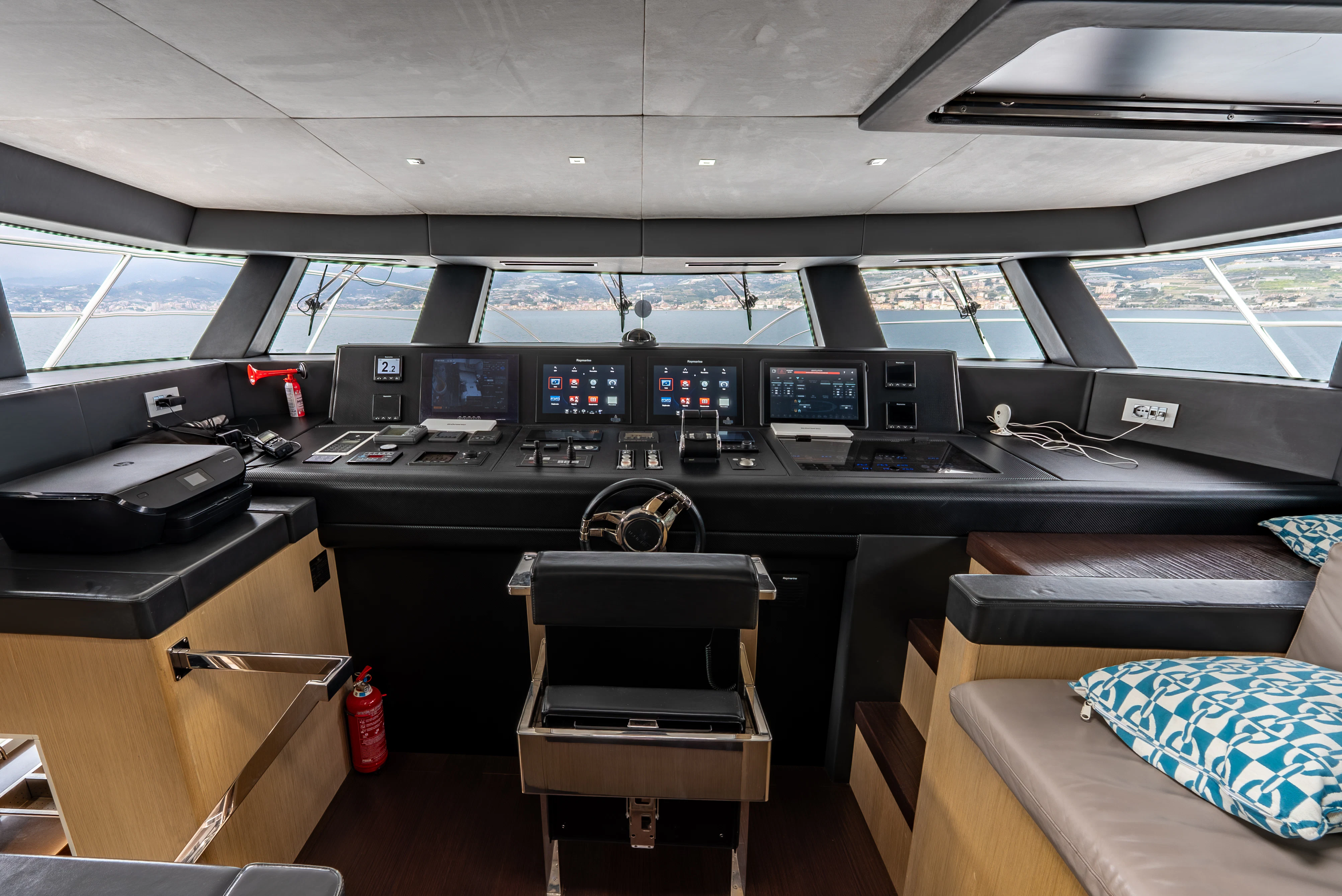 a room with computers and other objects aboard ZALANKA Yacht for Sale