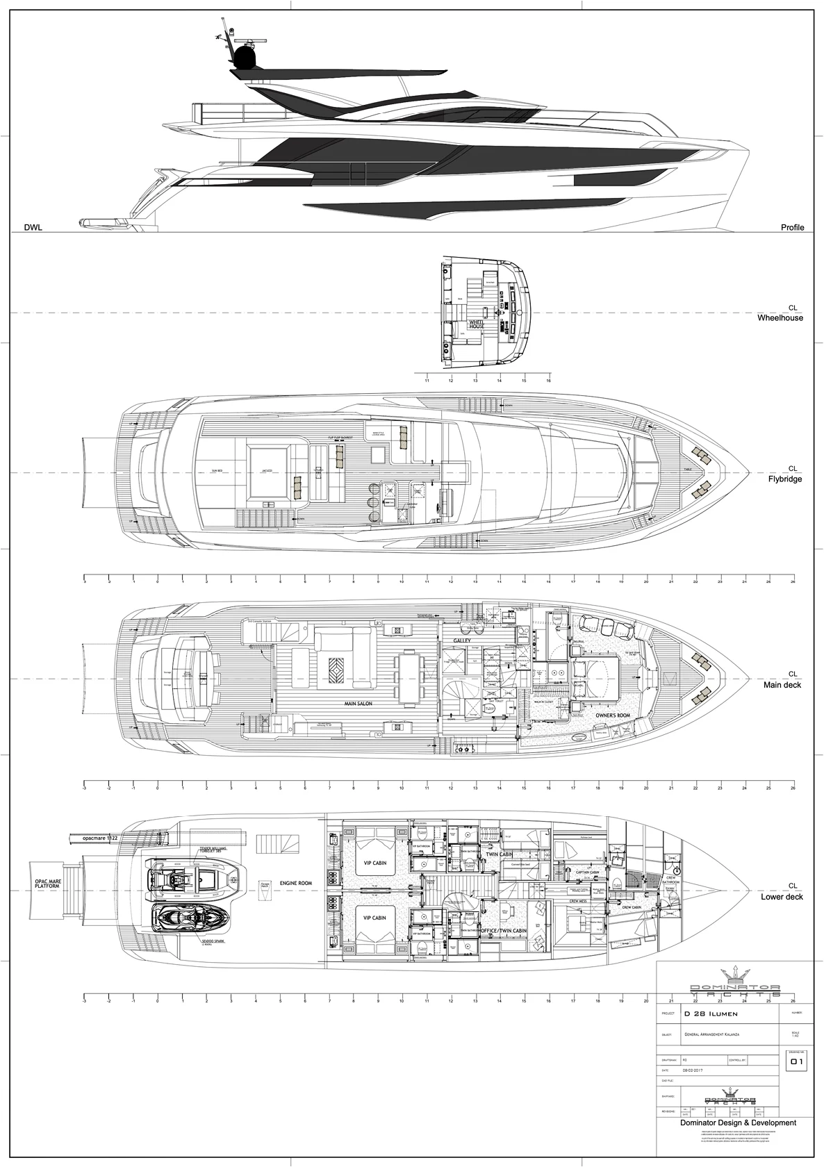 diagram aboard ZALANKA Yacht for Sale