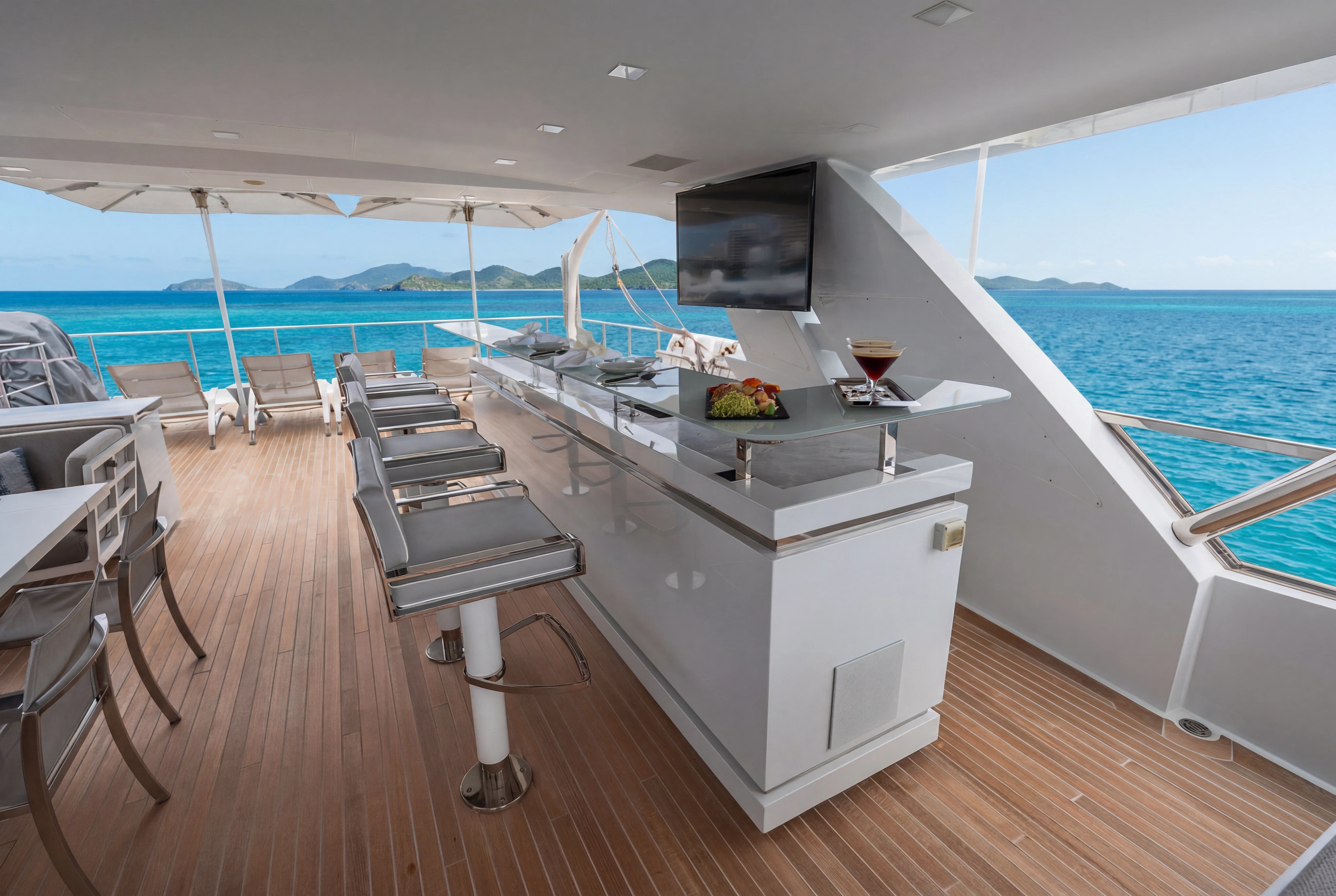 a boat on the water aboard 'H Yacht for Charter