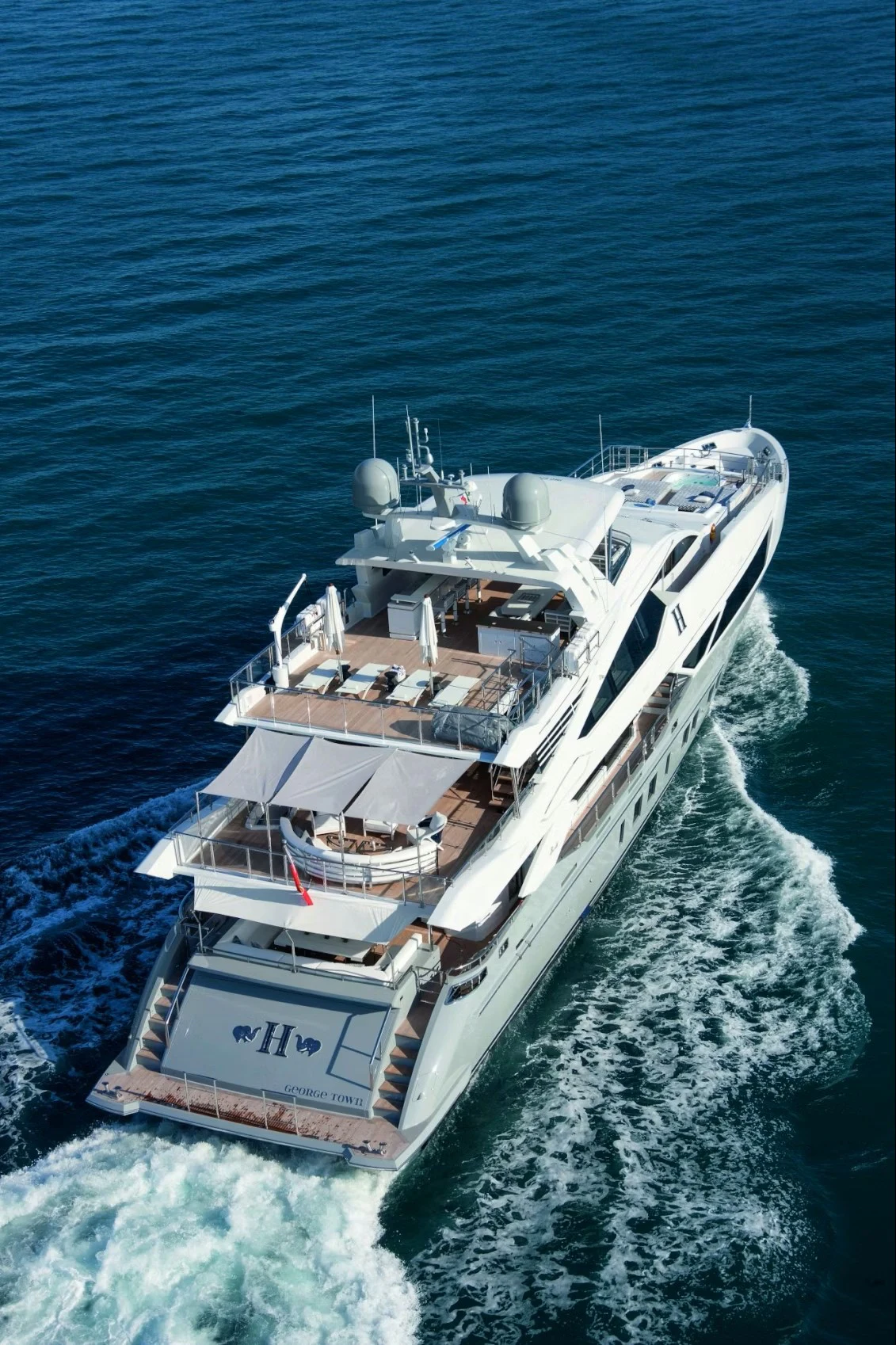 a boat on the water aboard 'H Yacht for Charter