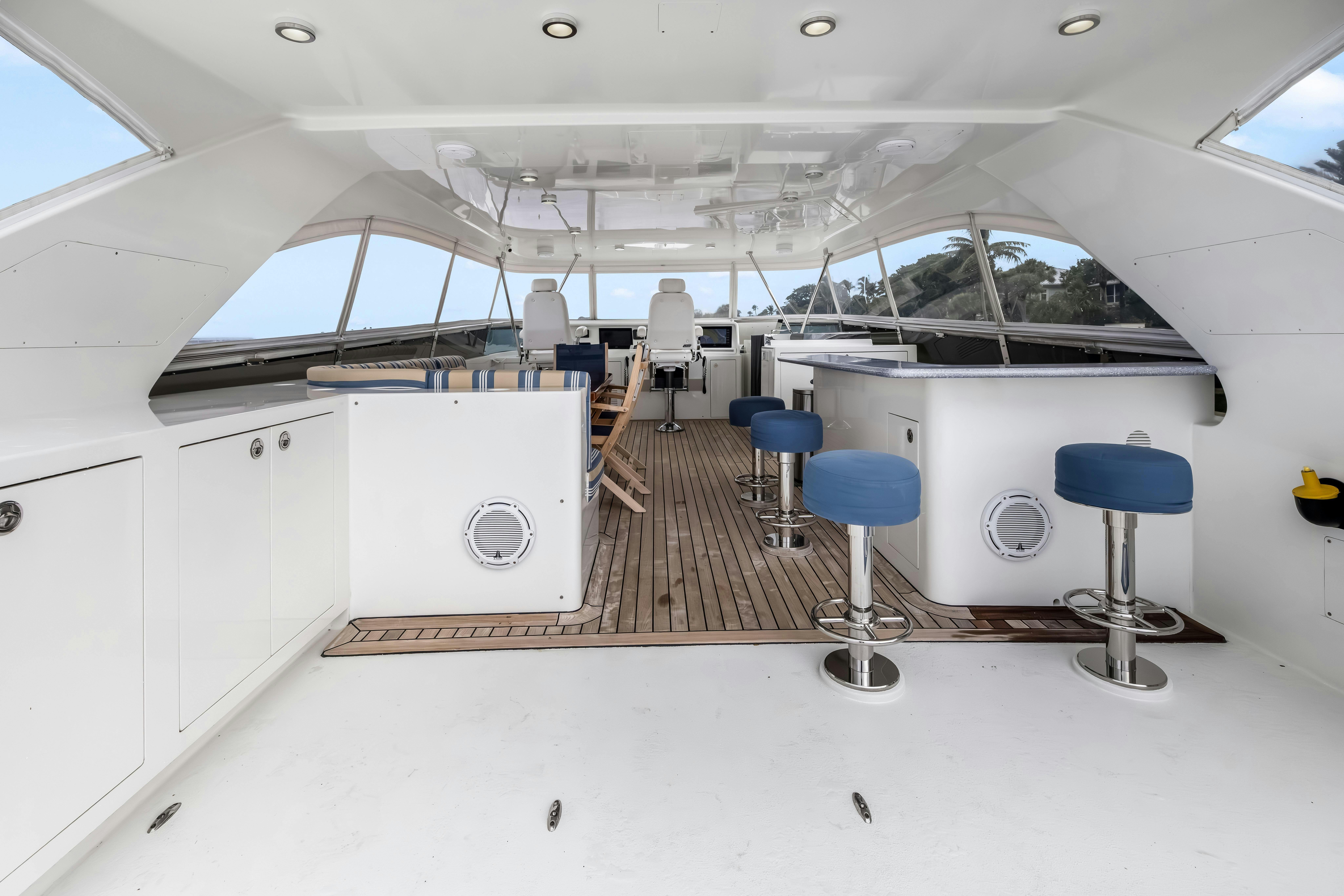 a room with a large white ceiling aboard AURORA Yacht for Sale