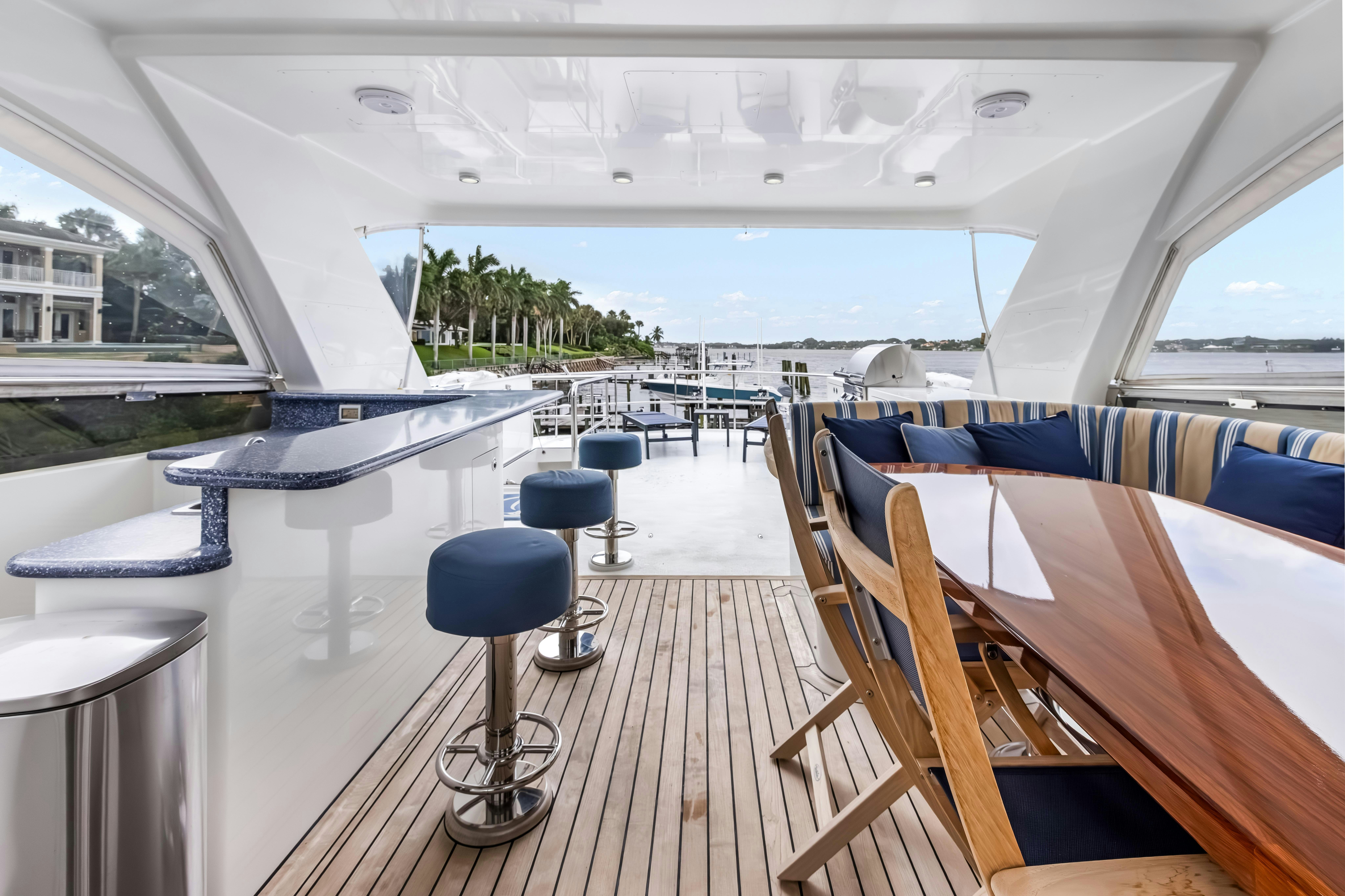 a boat on the water aboard AURORA Yacht for Sale
