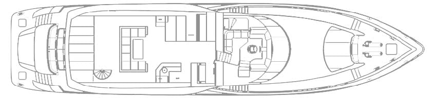a black and white drawing aboard SANJANA Yacht for Charter