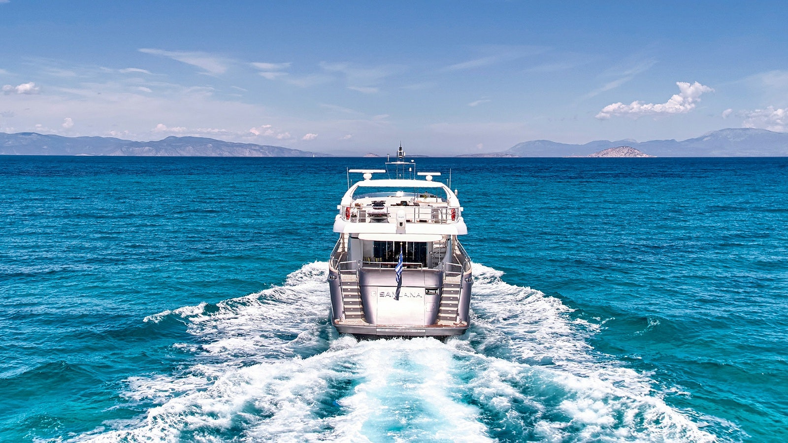 a boat on the water aboard SANJANA Yacht for Charter