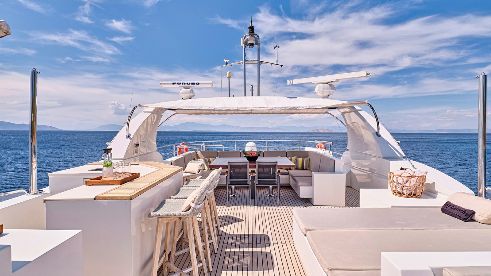 a boat on the water aboard SANJANA Yacht for Charter