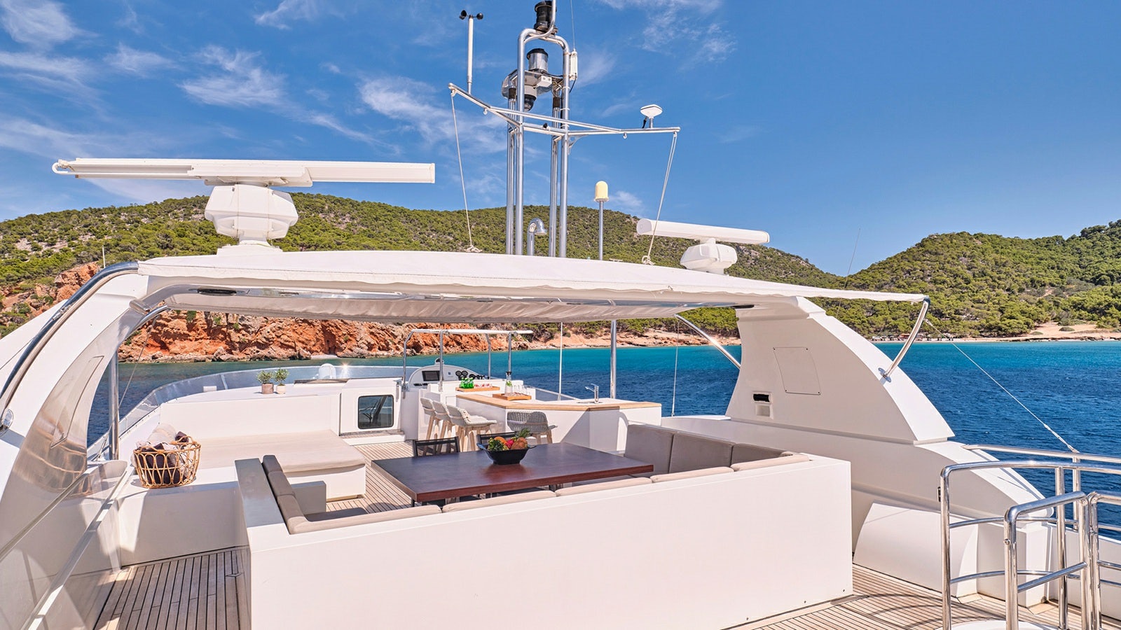 a boat on the water aboard SANJANA Yacht for Charter