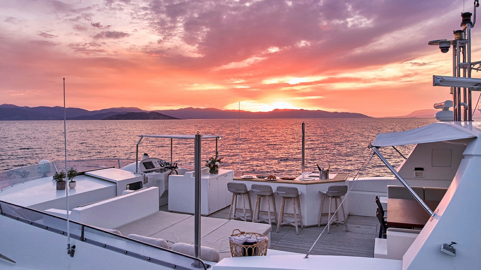 a boat on the water aboard SANJANA Yacht for Charter
