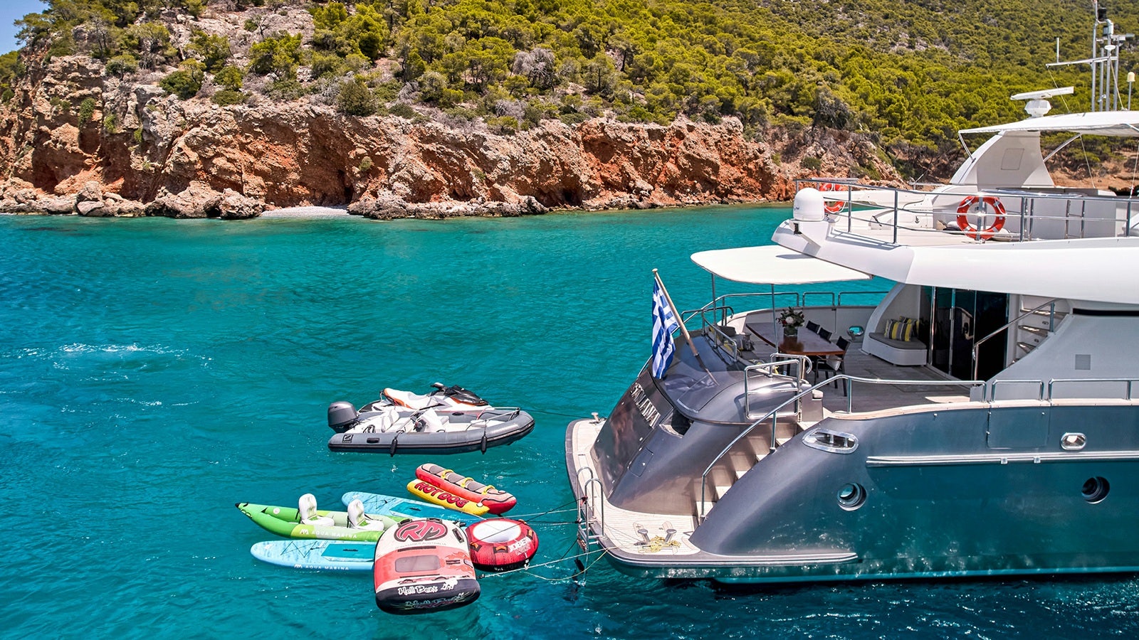 boats in the water aboard SANJANA Yacht for Charter