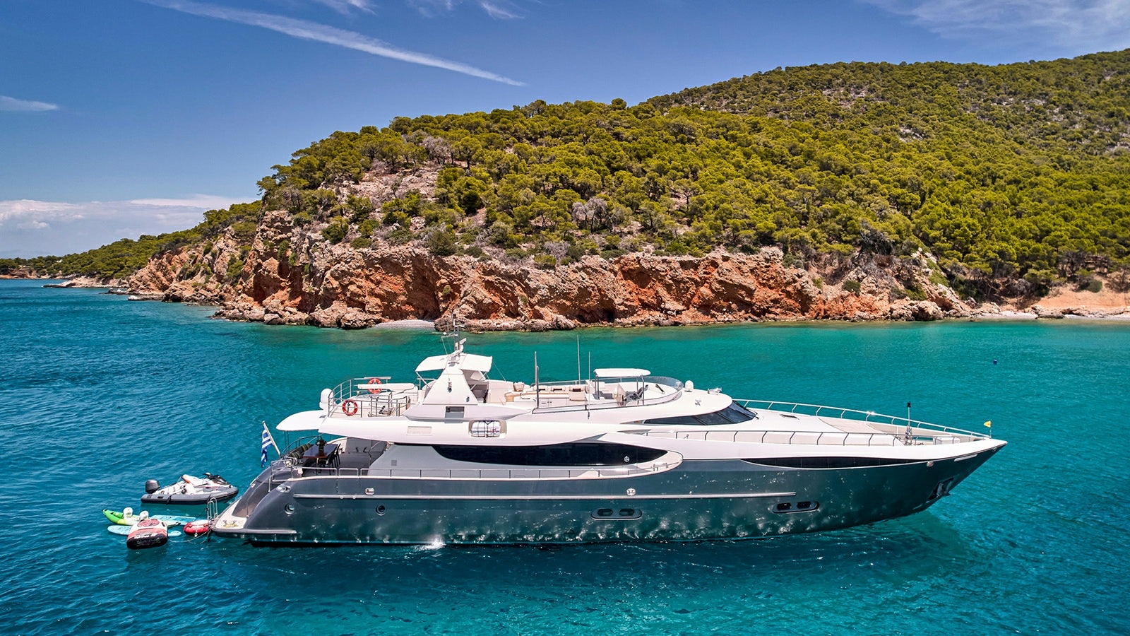 a boat on the water aboard SANJANA Yacht for Charter