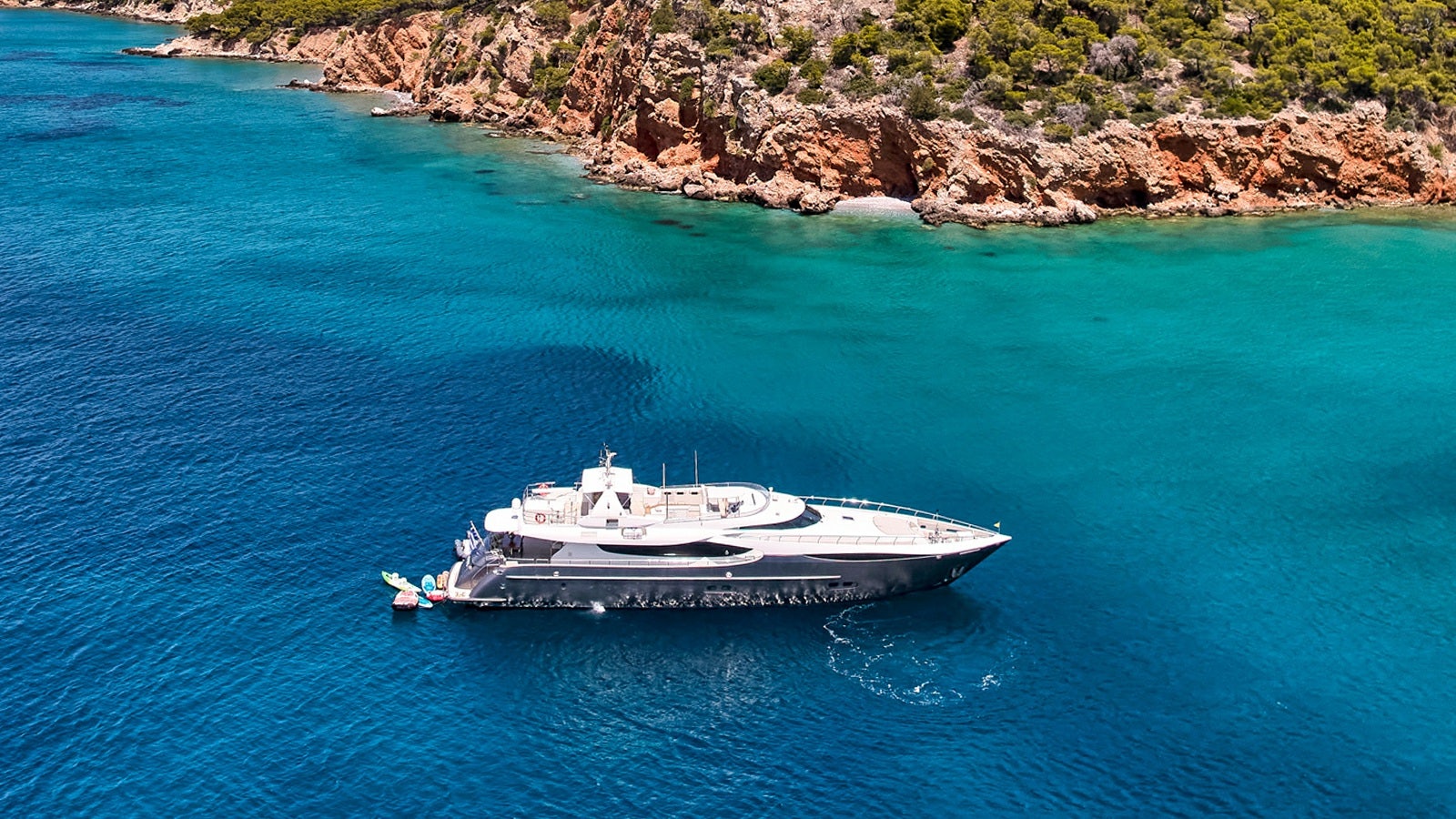 a boat on the water aboard SANJANA Yacht for Charter