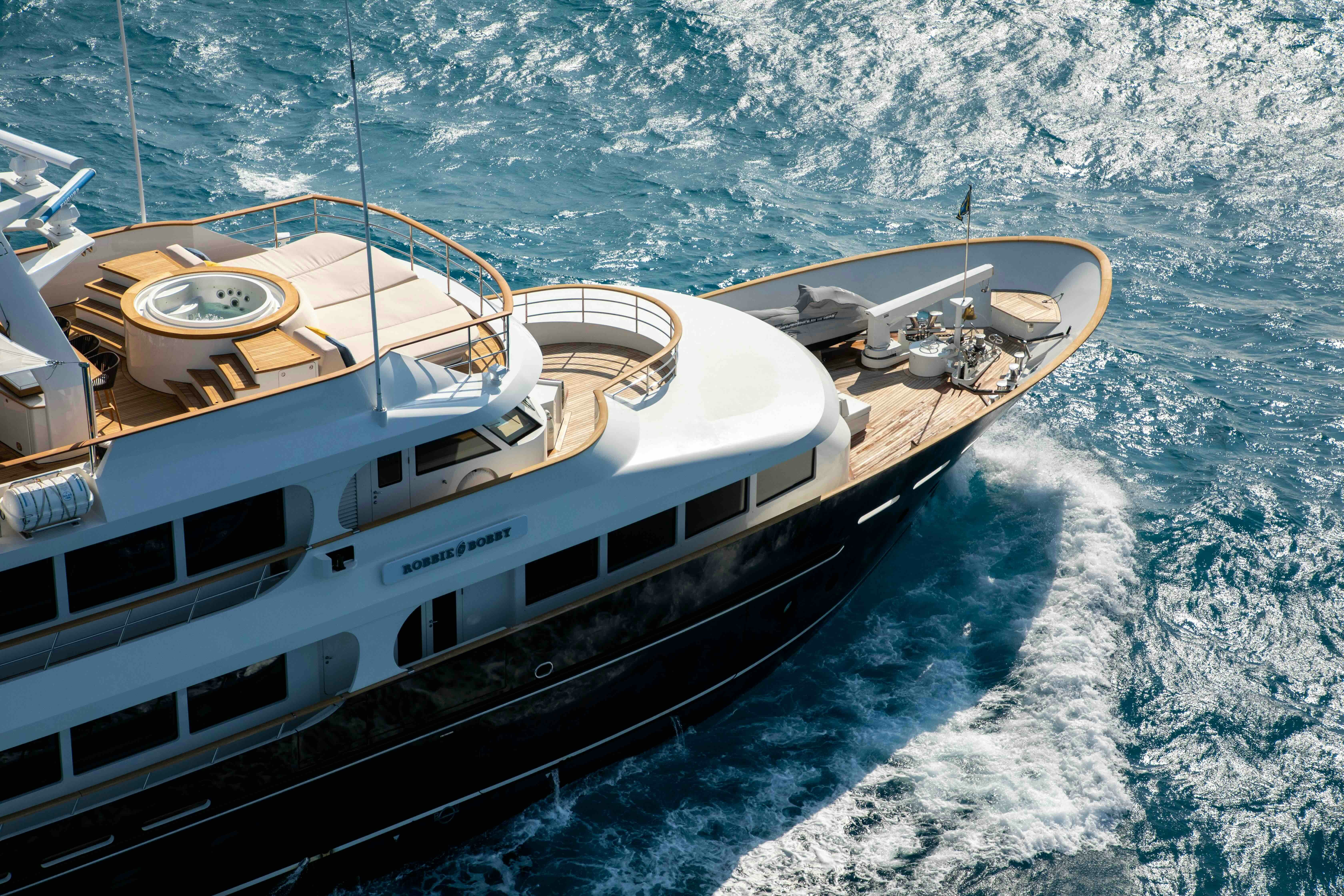 a boat on the water aboard ROBBIE BOBBY Yacht for Sale
